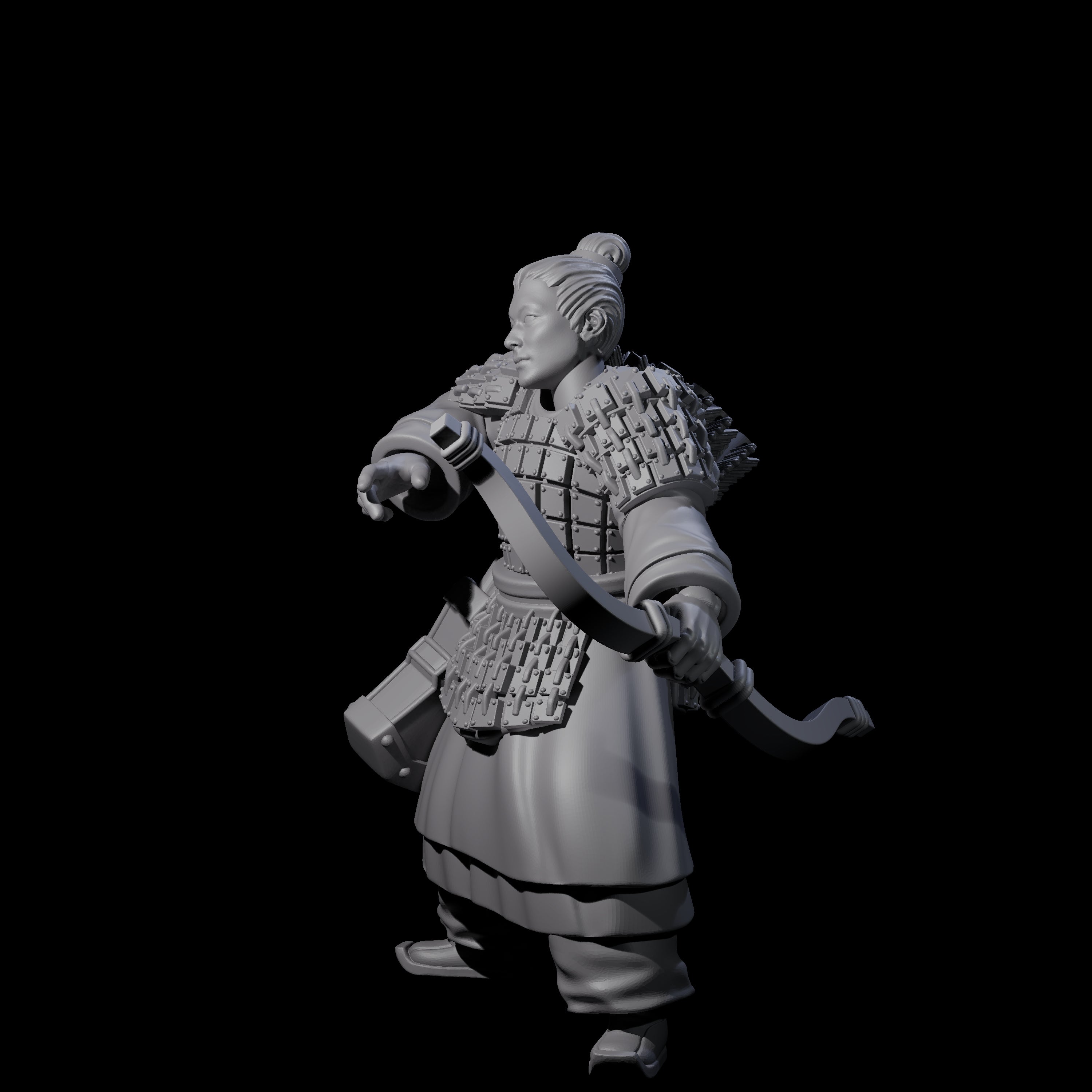 Chinese Dead Eye Terracotta Archer O Miniature for Dungeons and Dragons, Pathfinder or other TTRPGs