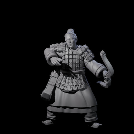 Chinese Dead Eye Terracotta Archer O Miniature for Dungeons and Dragons, Pathfinder or other TTRPGs