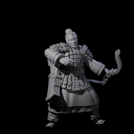 Chinese Dead Eye Terracotta Archer O Miniature for Dungeons and Dragons, Pathfinder or other TTRPGs