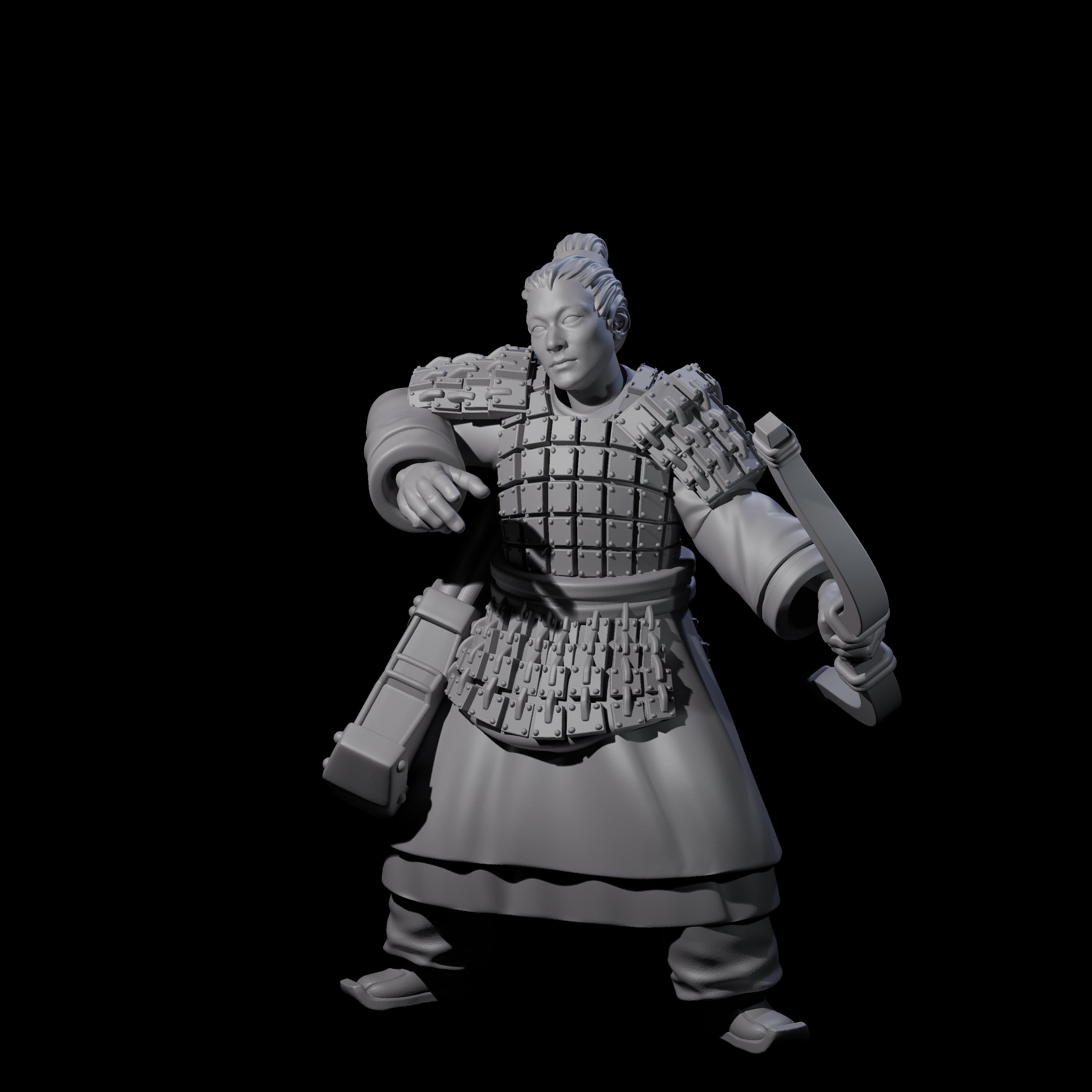 Chinese Dead Eye Terracotta Archer O Miniature for Dungeons and Dragons, Pathfinder or other TTRPGs