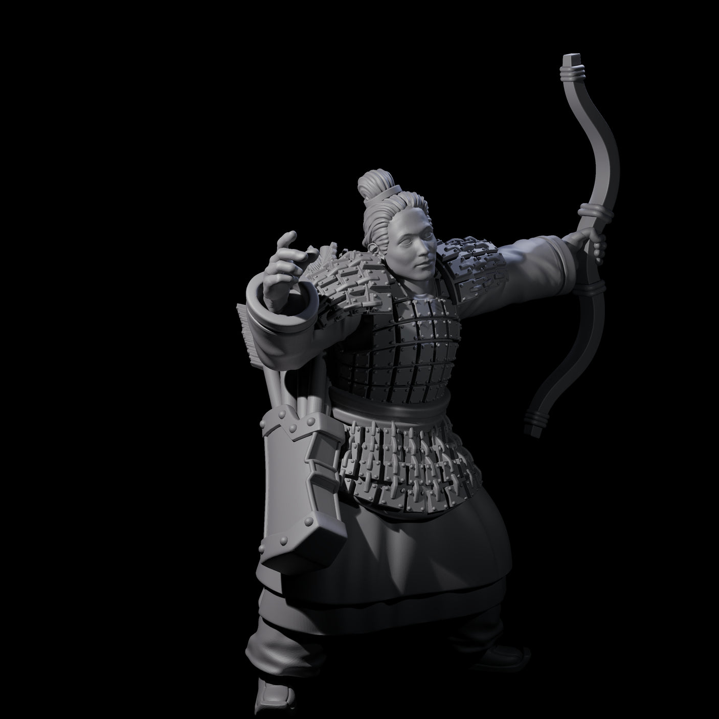 Chinese Dead Eye Terracotta Archers Miniature for Dungeons and Dragons, Pathfinder or other TTRPGs