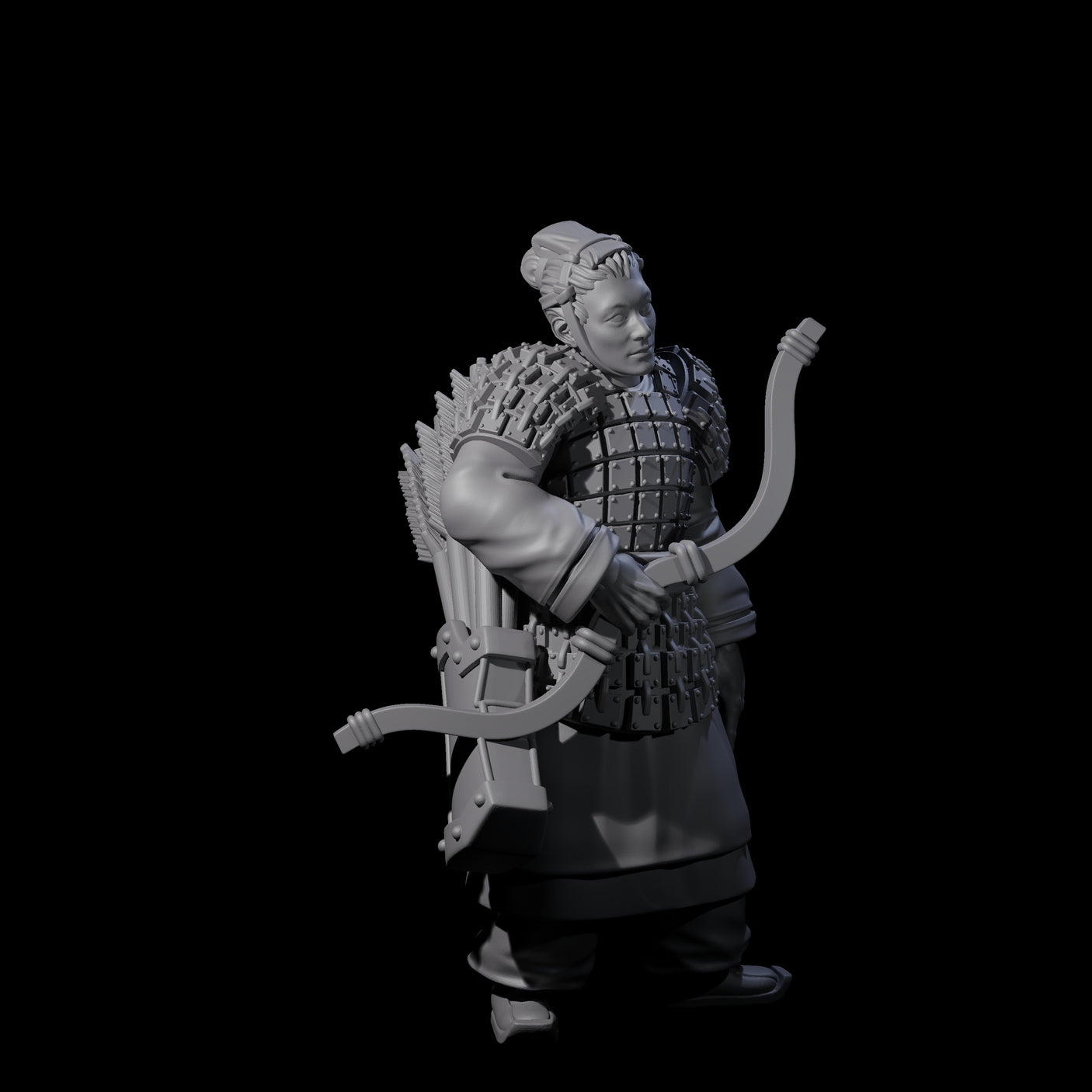 Chinese Dead Eye Terracotta Archers Miniature for Dungeons and Dragons, Pathfinder or other TTRPGs