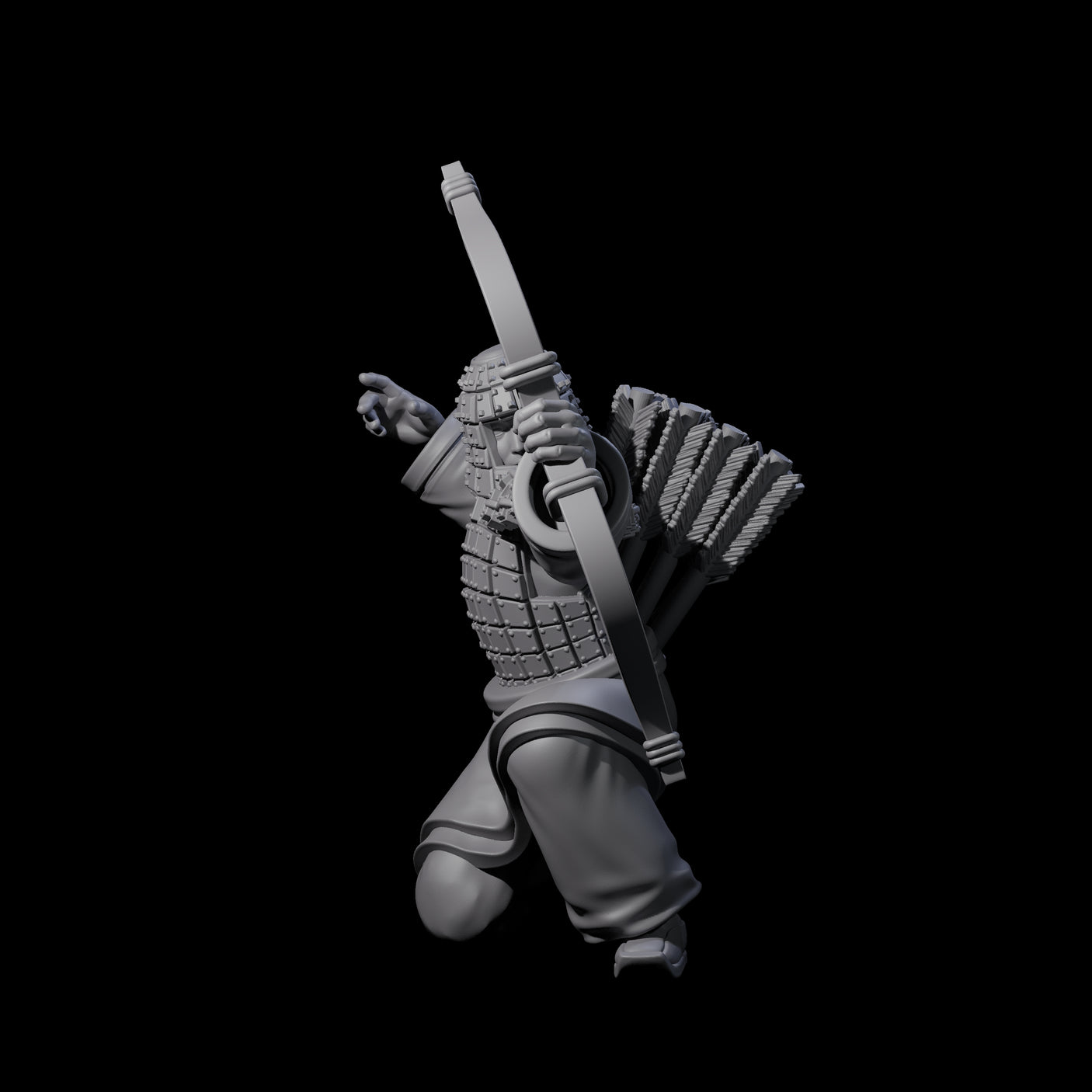 Chinese Dead Eye Terracotta Archers Miniature for Dungeons and Dragons, Pathfinder or other TTRPGs