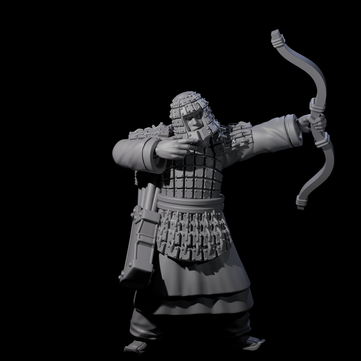 Chinese Dead Eye Terracotta Archers Miniature for Dungeons and Dragons, Pathfinder or other TTRPGs