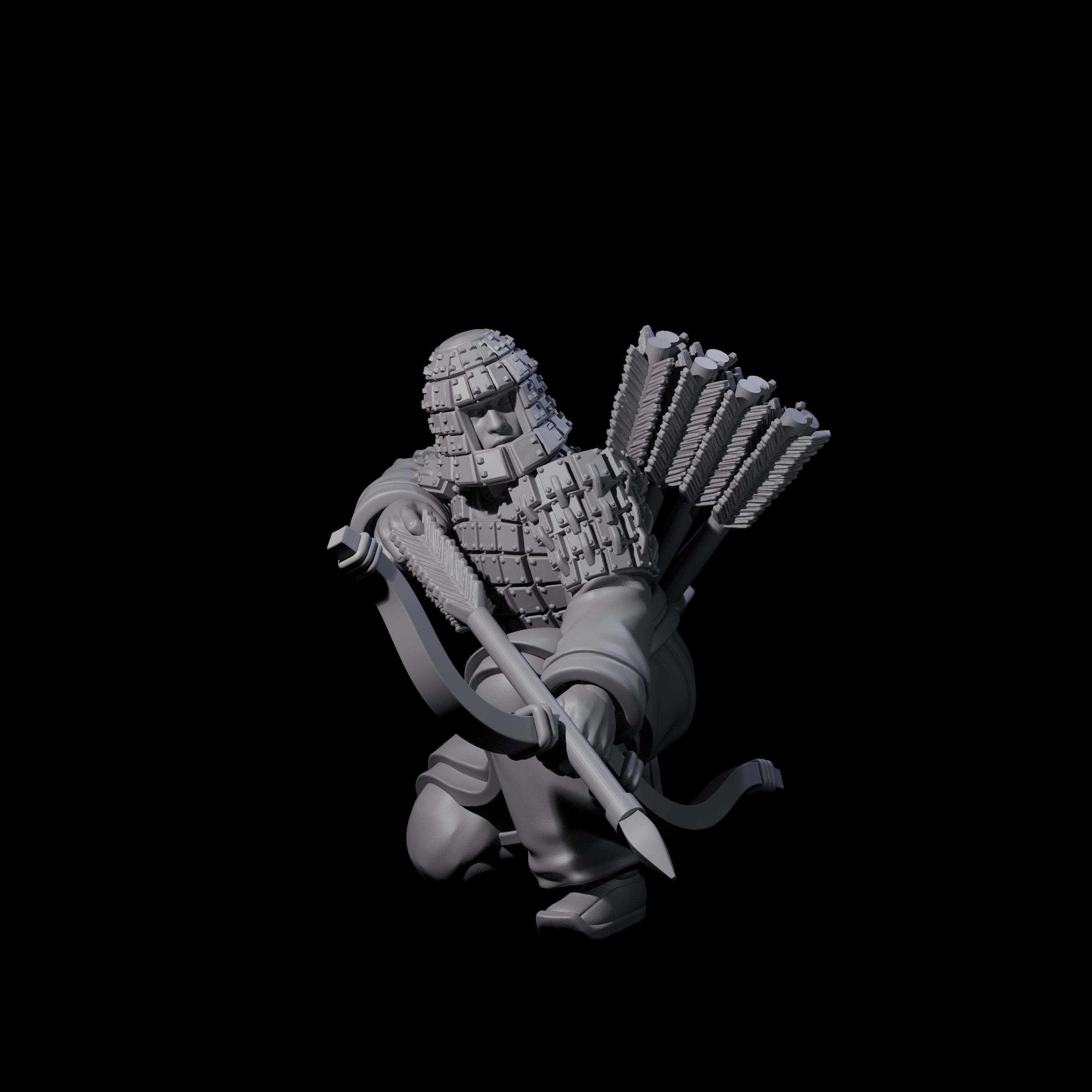 Chinese Dead Eye Terracotta Archers Miniature for Dungeons and Dragons, Pathfinder or other TTRPGs