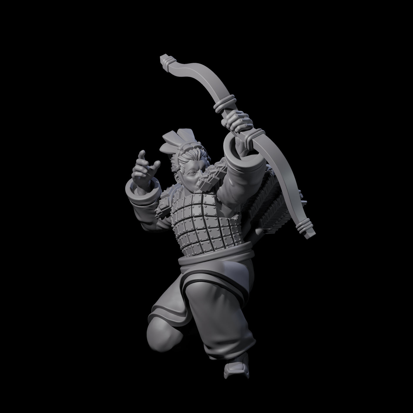 Chinese Dead Eye Terracotta Archers Miniature for Dungeons and Dragons, Pathfinder or other TTRPGs