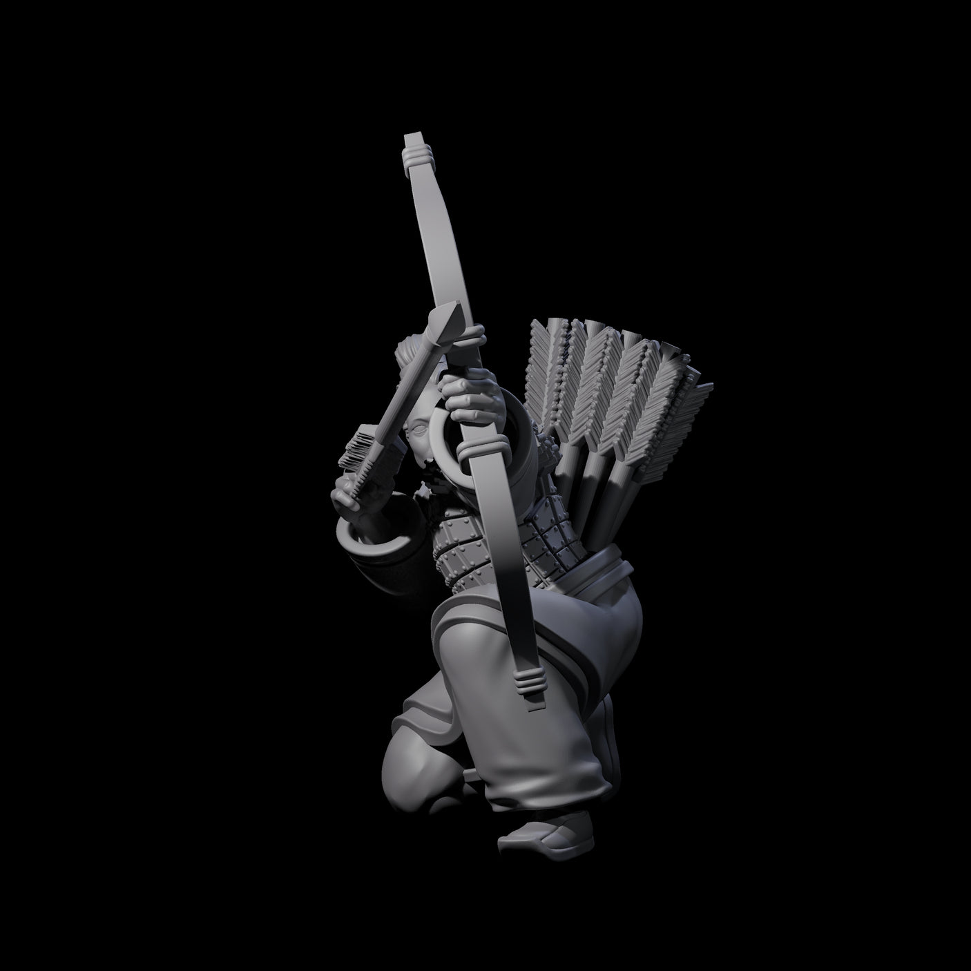 Chinese Dead Eye Terracotta Archers Miniature for Dungeons and Dragons, Pathfinder or other TTRPGs