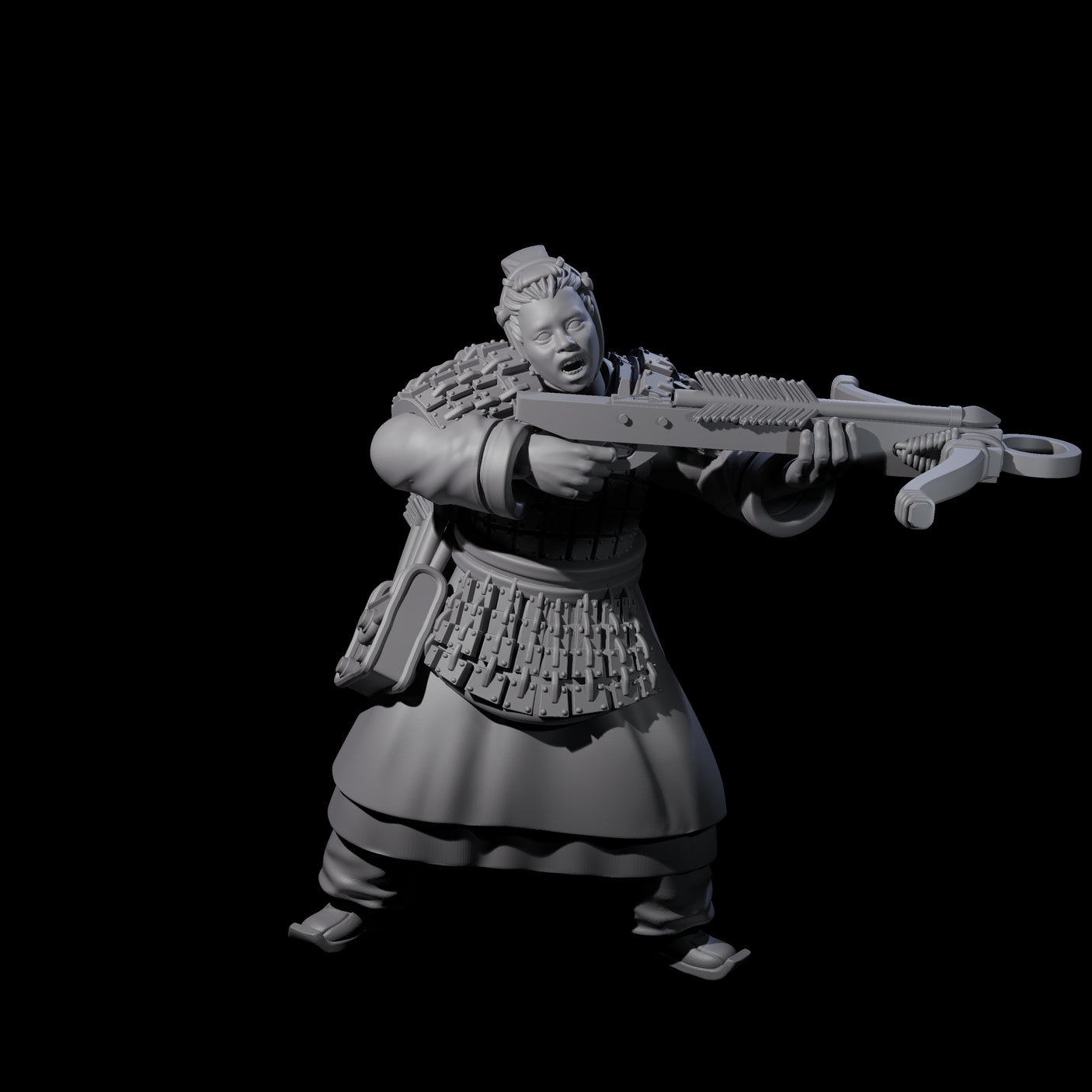 Chinese Terracotta Crossbowman B Miniature for Dungeons and Dragons, Pathfinder or other TTRPGs