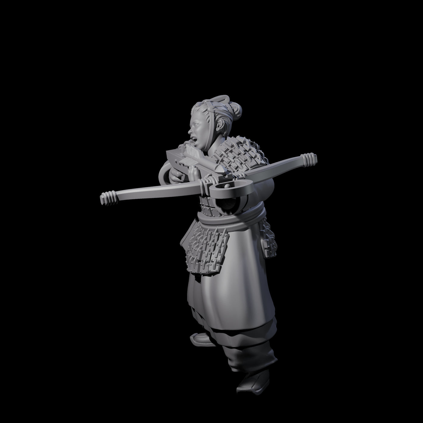 Chinese Terracotta Crossbowman B Miniature for Dungeons and Dragons, Pathfinder or other TTRPGs