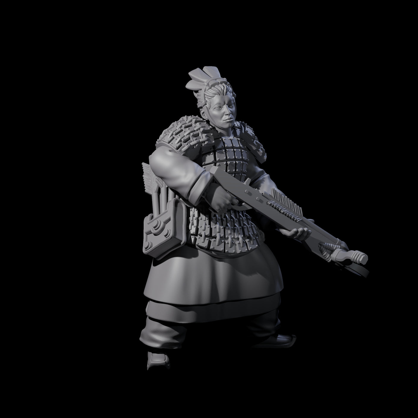 Chinese Terracotta Crossbowman C Miniature for Dungeons and Dragons, Pathfinder or other TTRPGs