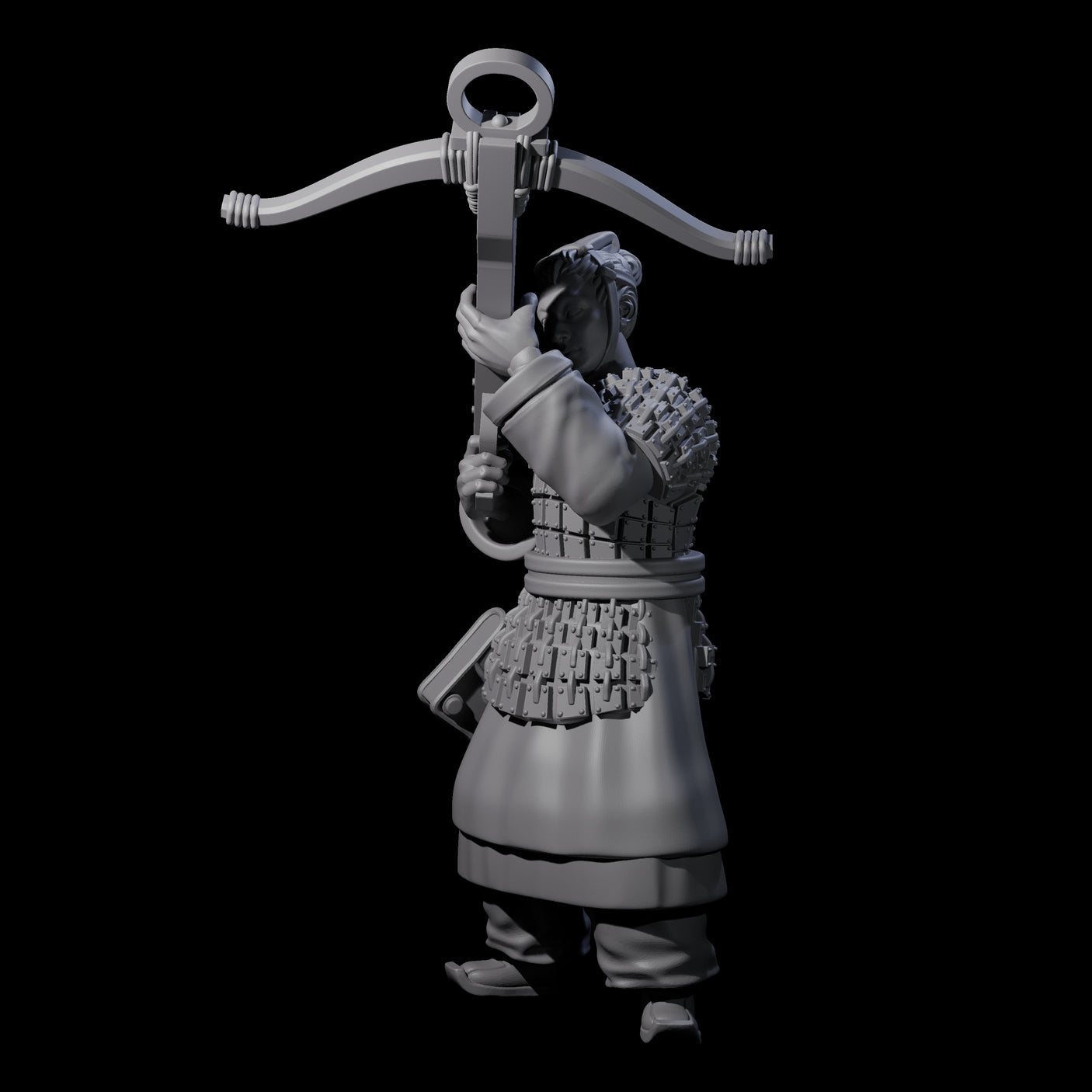 Chinese Terracotta Crossbowman F Miniature for Dungeons and Dragons, Pathfinder or other TTRPGs