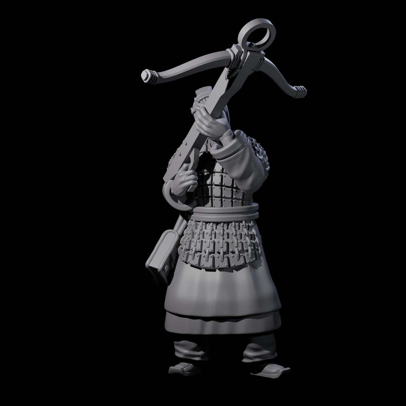 Chinese Terracotta Crossbowman F Miniature for Dungeons and Dragons, Pathfinder or other TTRPGs