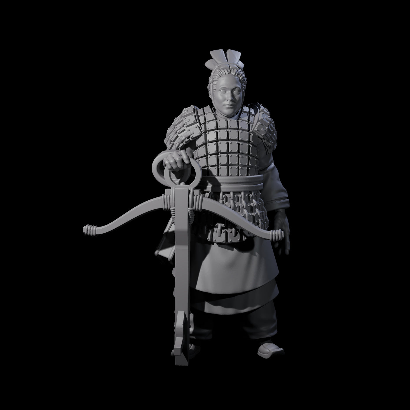 Chinese Terracotta Crossbowman I Miniature for Dungeons and Dragons, Pathfinder or other TTRPGs