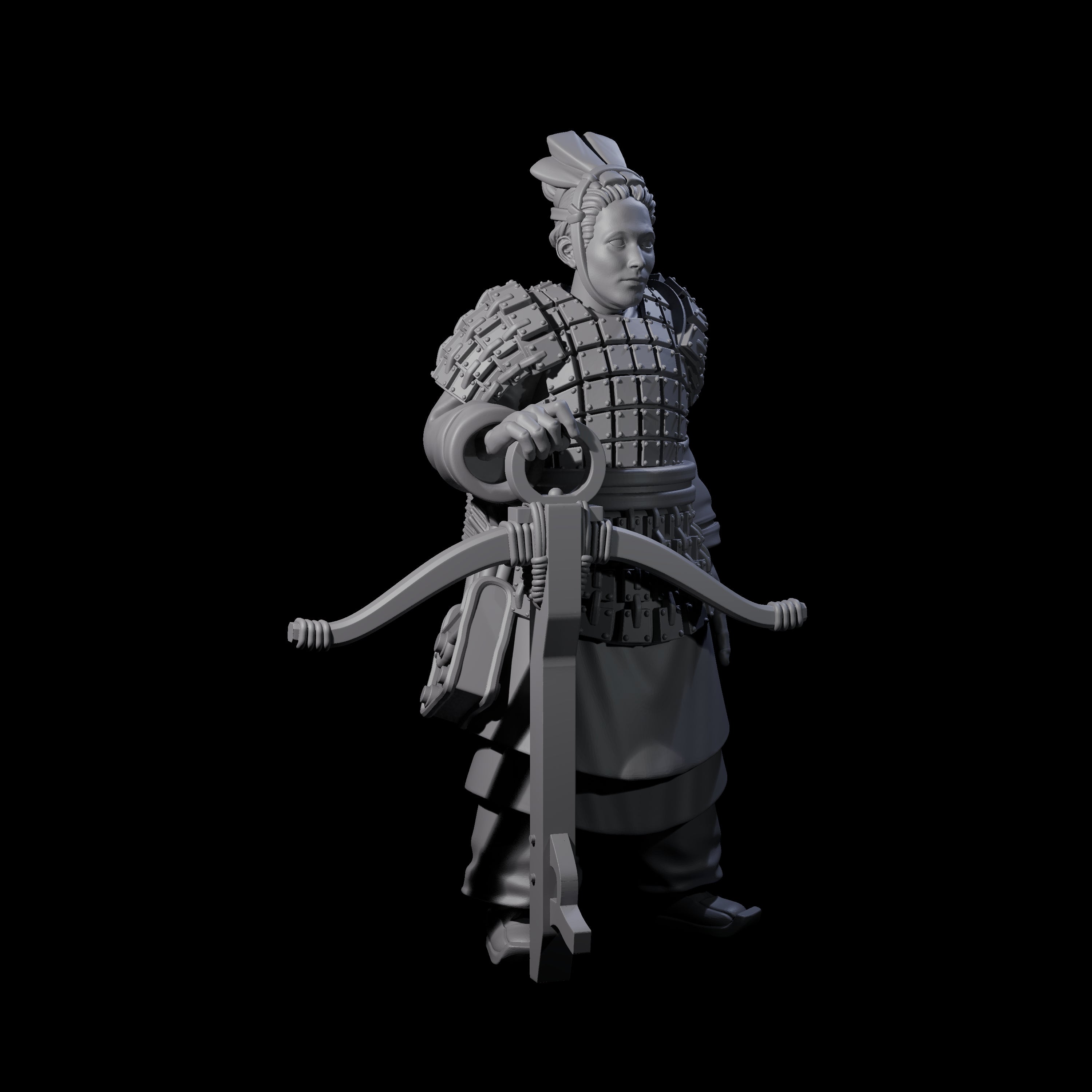 Chinese Terracotta Crossbowman I Miniature for Dungeons and Dragons, Pathfinder or other TTRPGs