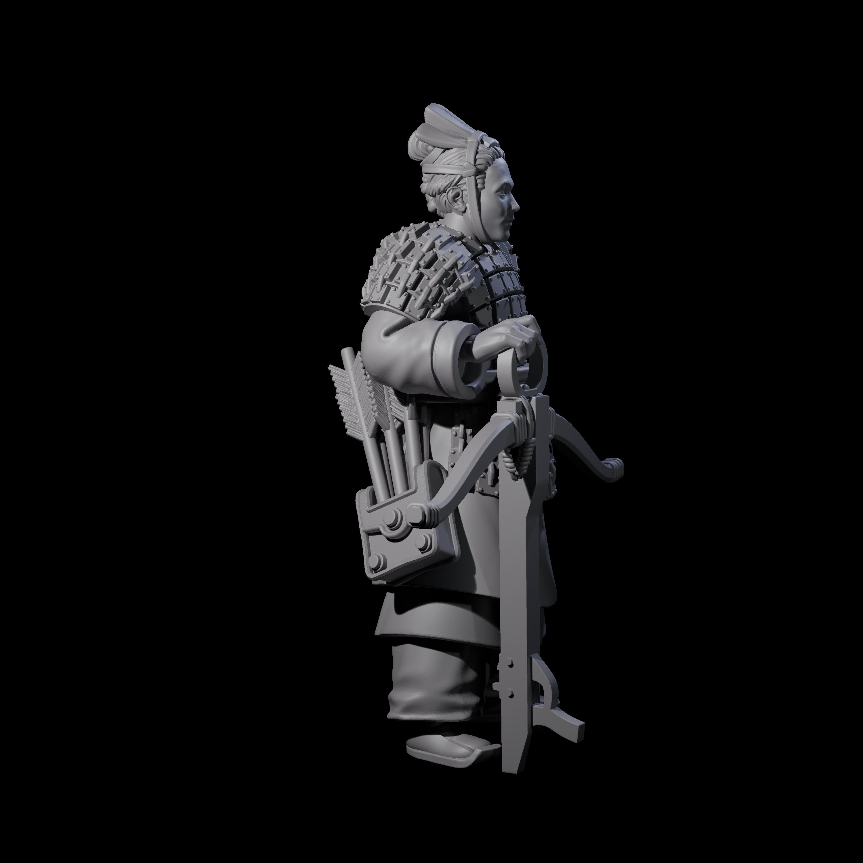Chinese Terracotta Crossbowman I Miniature for Dungeons and Dragons, Pathfinder or other TTRPGs