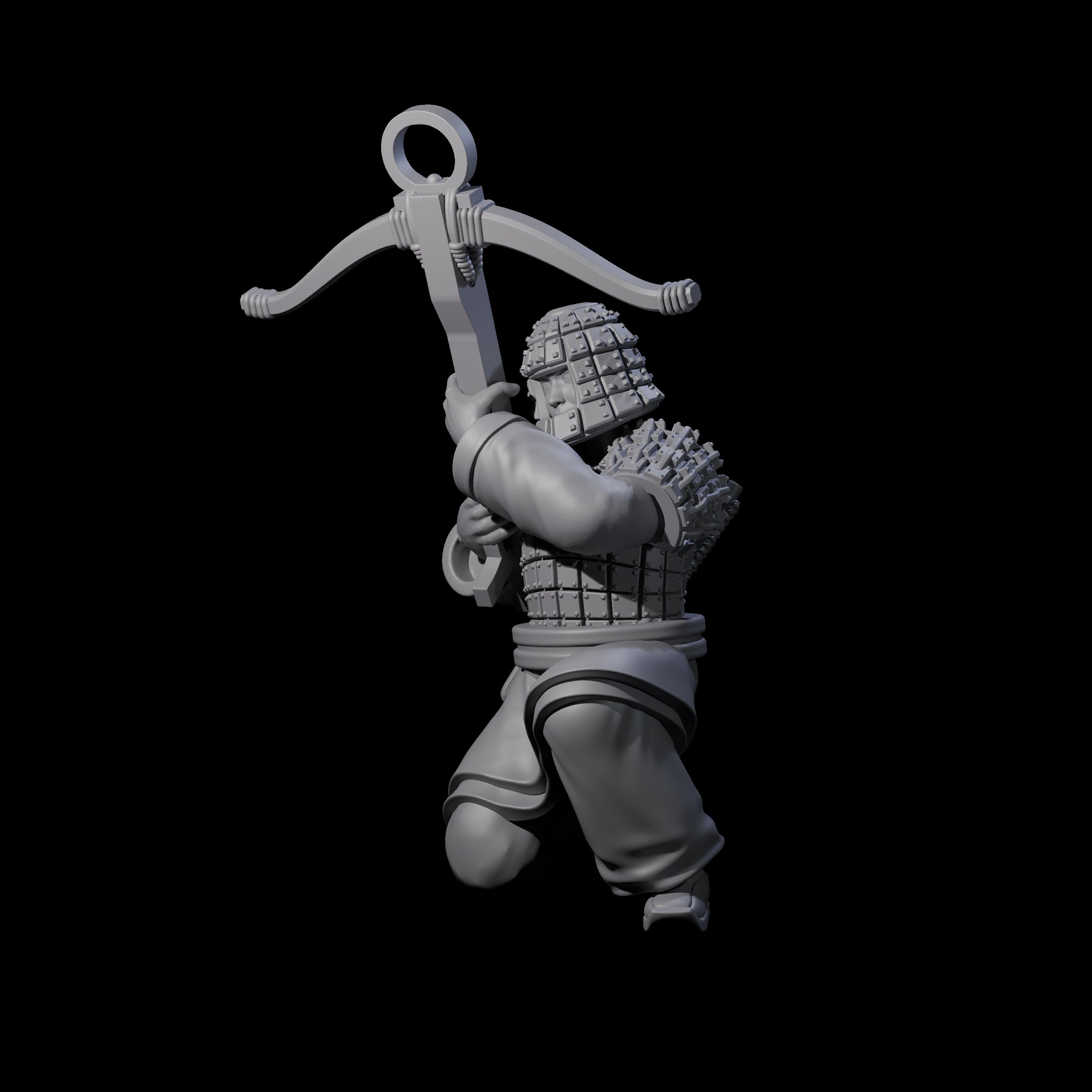 Chinese Terracotta Crossbowman J Miniature for Dungeons and Dragons, Pathfinder or other TTRPGs