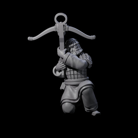 Chinese Terracotta Crossbowman J Miniature for Dungeons and Dragons, Pathfinder or other TTRPGs