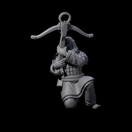 Chinese Terracotta Crossbowman J Miniature for Dungeons and Dragons, Pathfinder or other TTRPGs