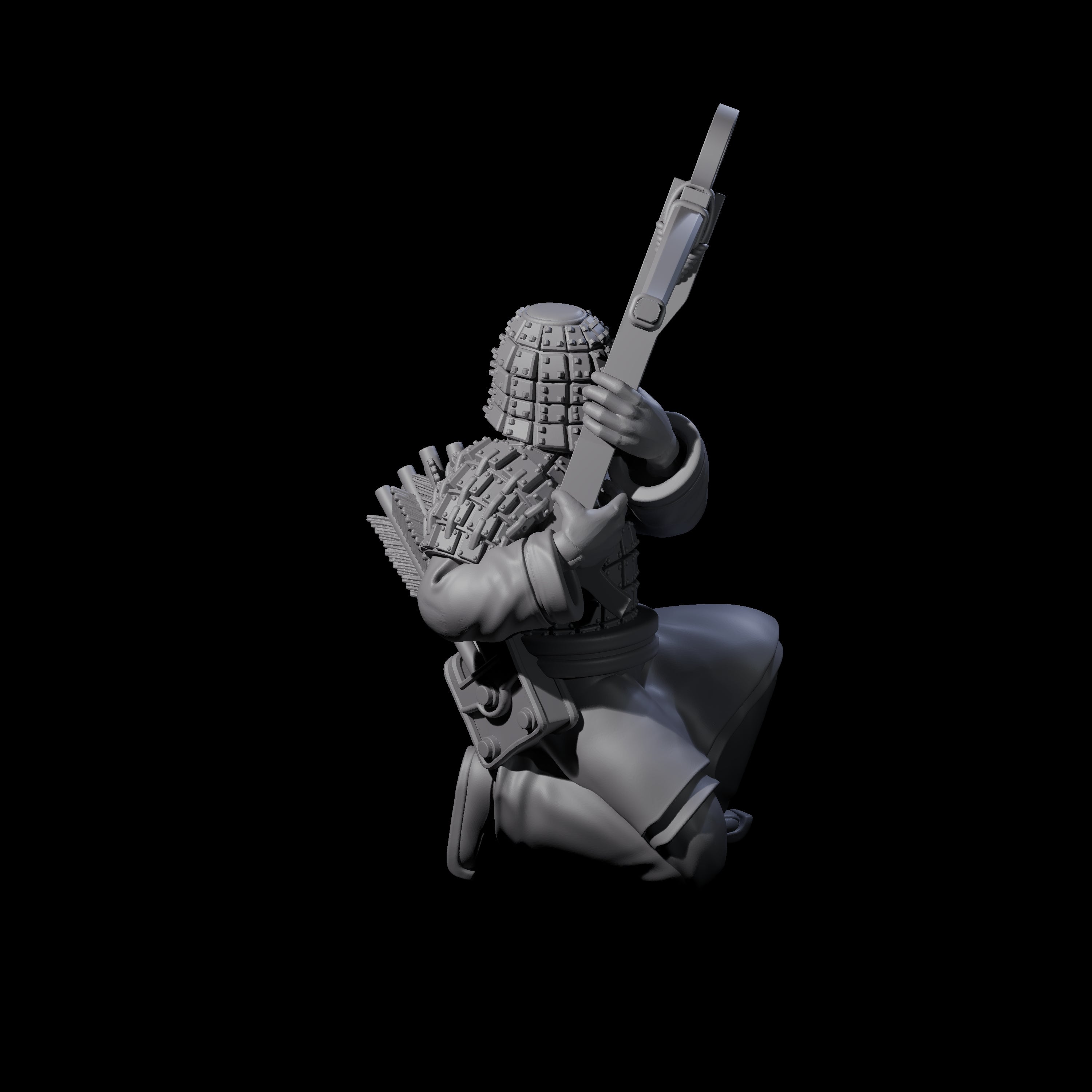 Chinese Terracotta Crossbowman J Miniature for Dungeons and Dragons, Pathfinder or other TTRPGs