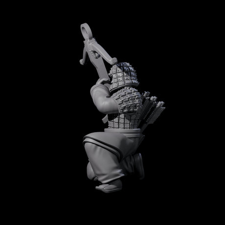 Chinese Terracotta Crossbowman J Miniature for Dungeons and Dragons, Pathfinder or other TTRPGs