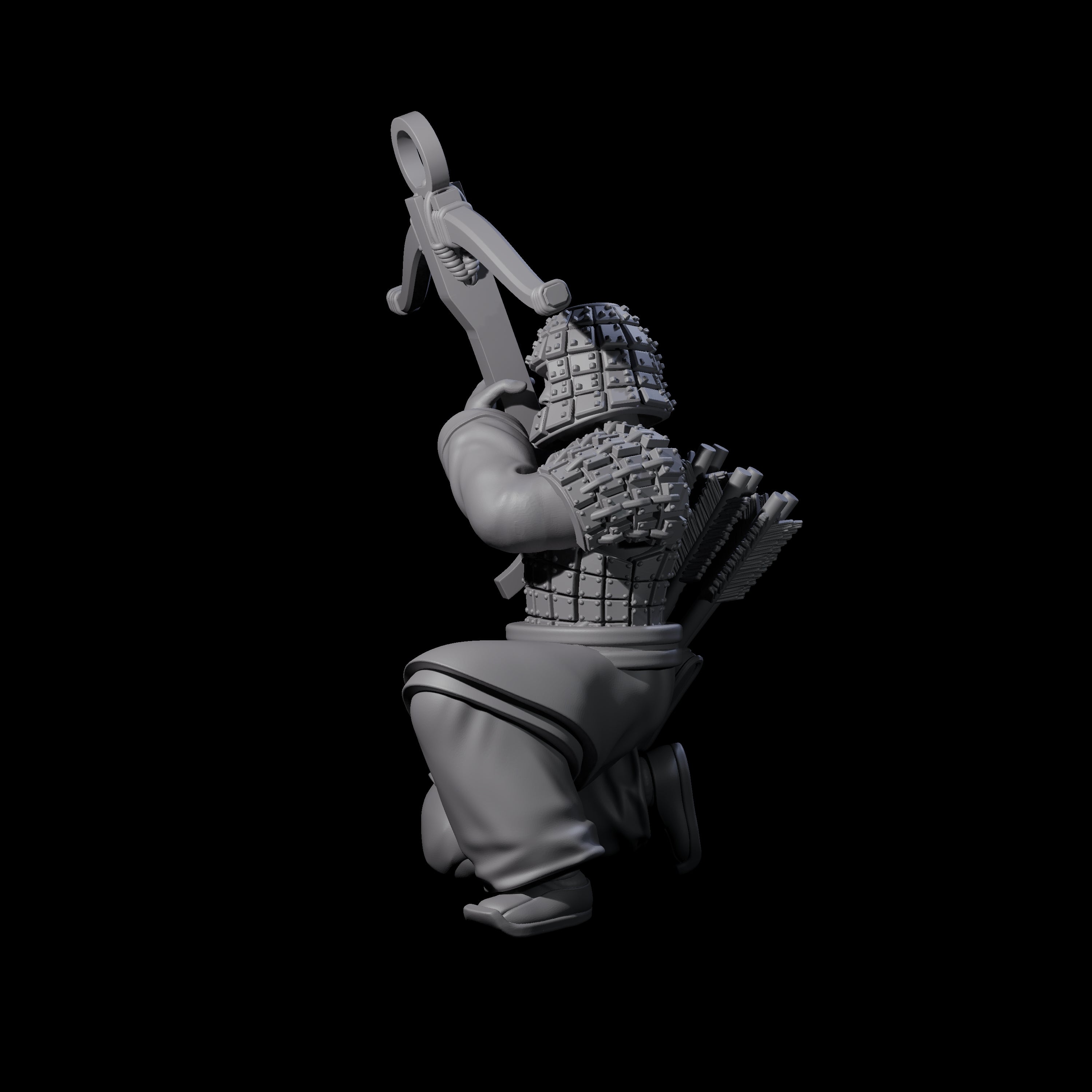 Chinese Terracotta Crossbowman J Miniature for Dungeons and Dragons, Pathfinder or other TTRPGs