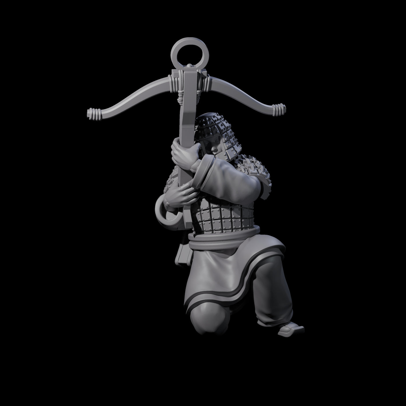 Chinese Terracotta Crossbowman J Miniature for Dungeons and Dragons, Pathfinder or other TTRPGs