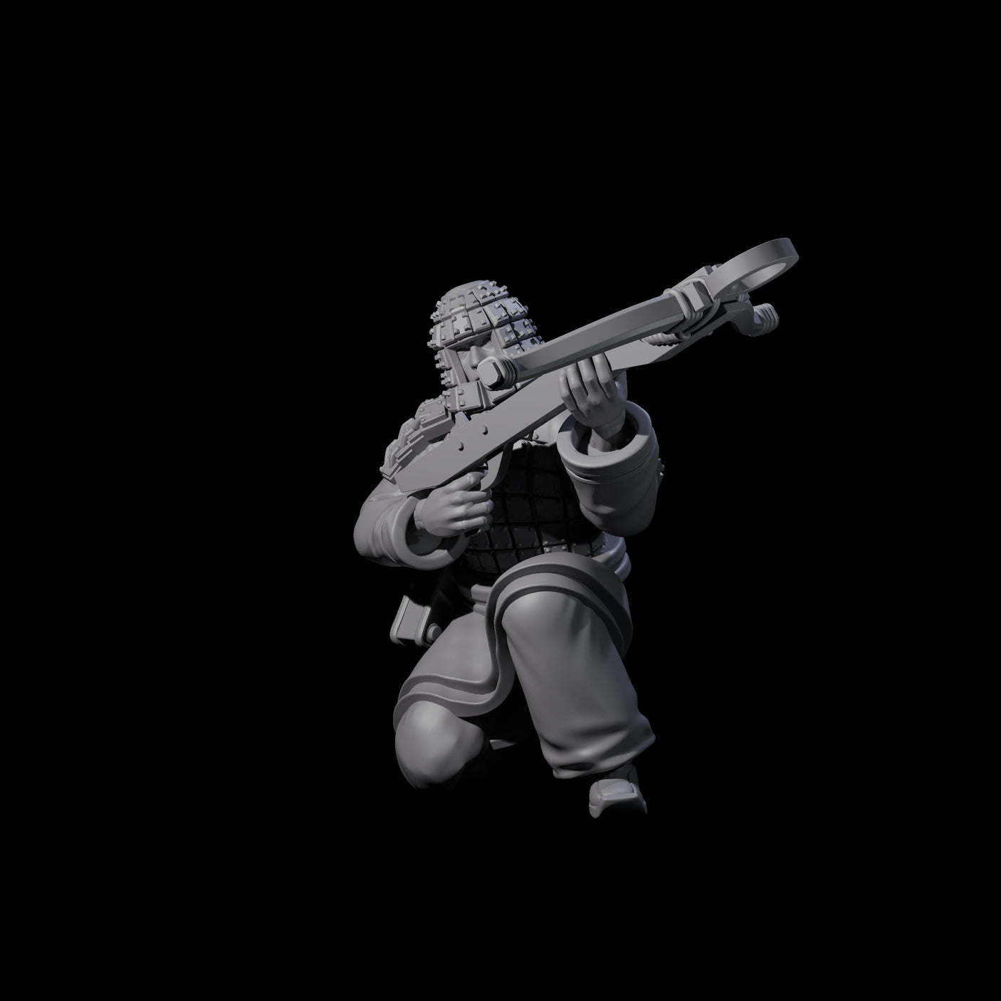 Chinese Terracotta Crossbowman K Miniature for Dungeons and Dragons, Pathfinder or other TTRPGs