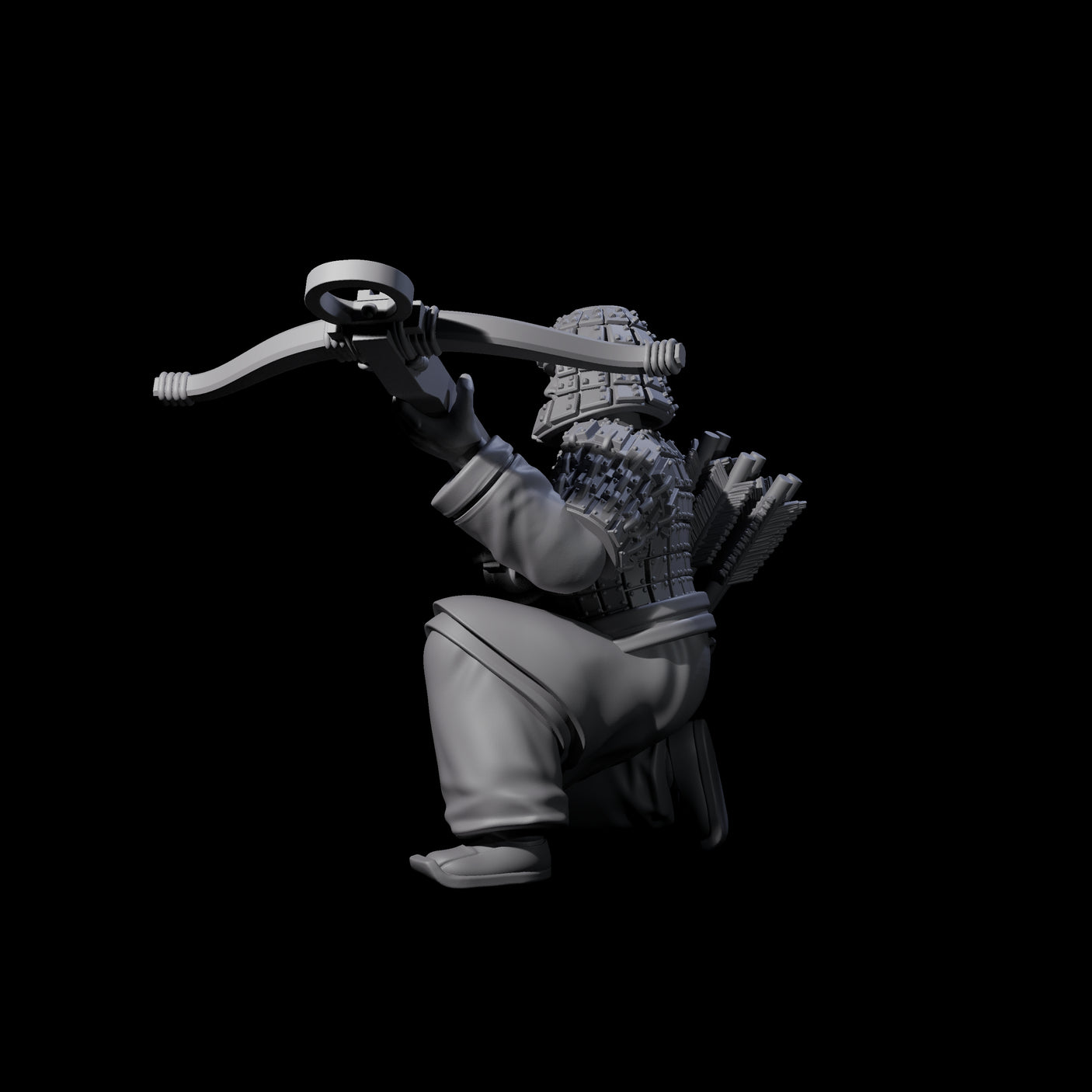 Chinese Terracotta Crossbowman K Miniature for Dungeons and Dragons, Pathfinder or other TTRPGs