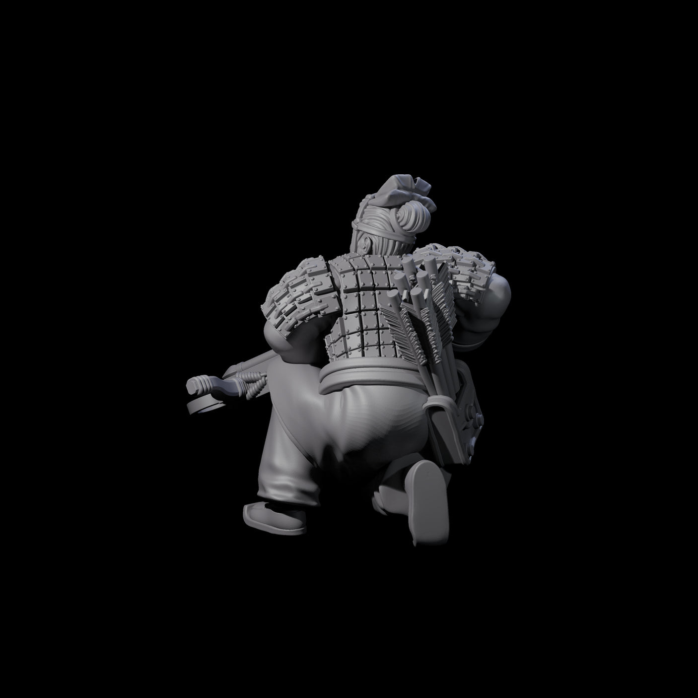 Chinese Terracotta Crossbowman M Miniature for Dungeons and Dragons, Pathfinder or other TTRPGs