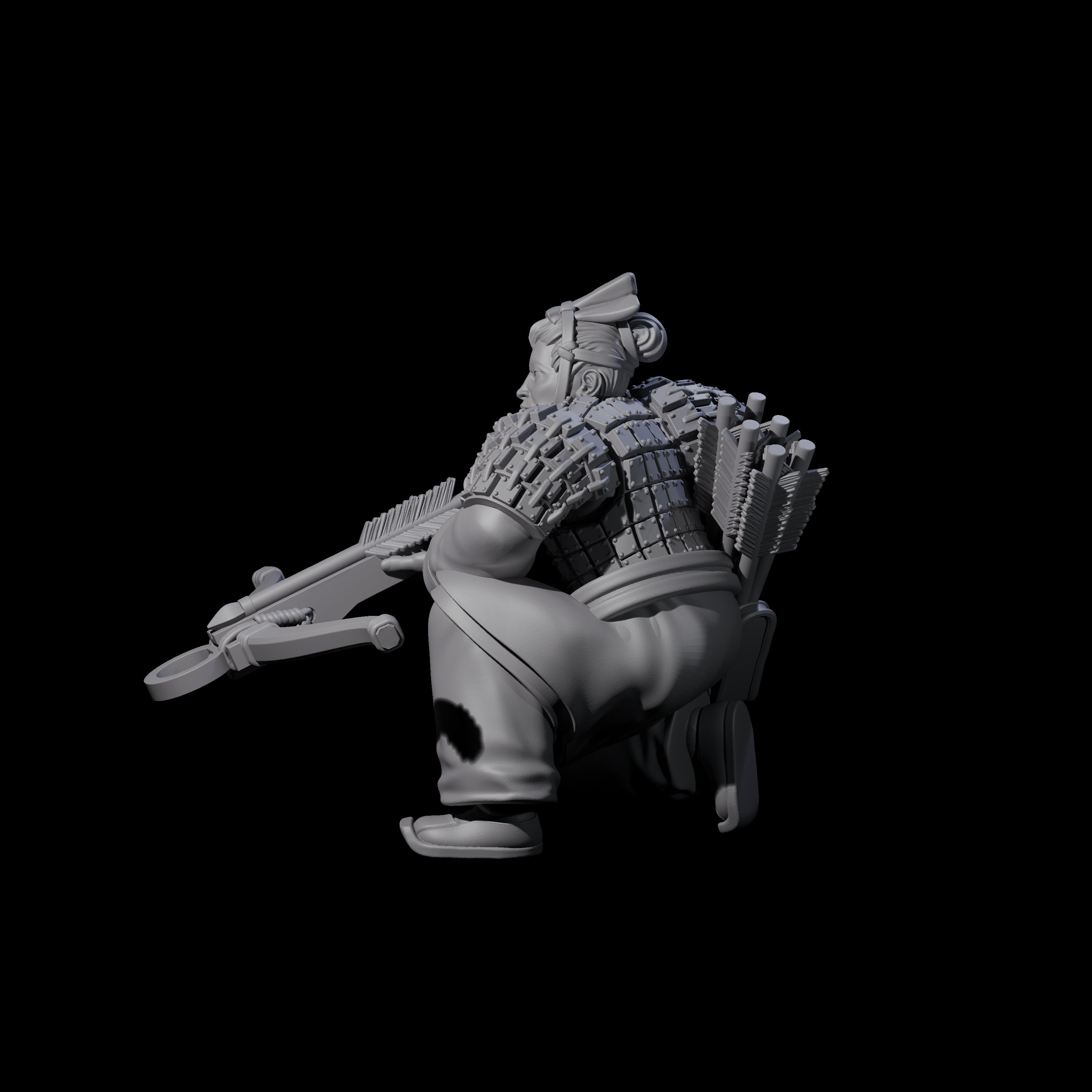 Chinese Terracotta Crossbowman M Miniature for Dungeons and Dragons, Pathfinder or other TTRPGs