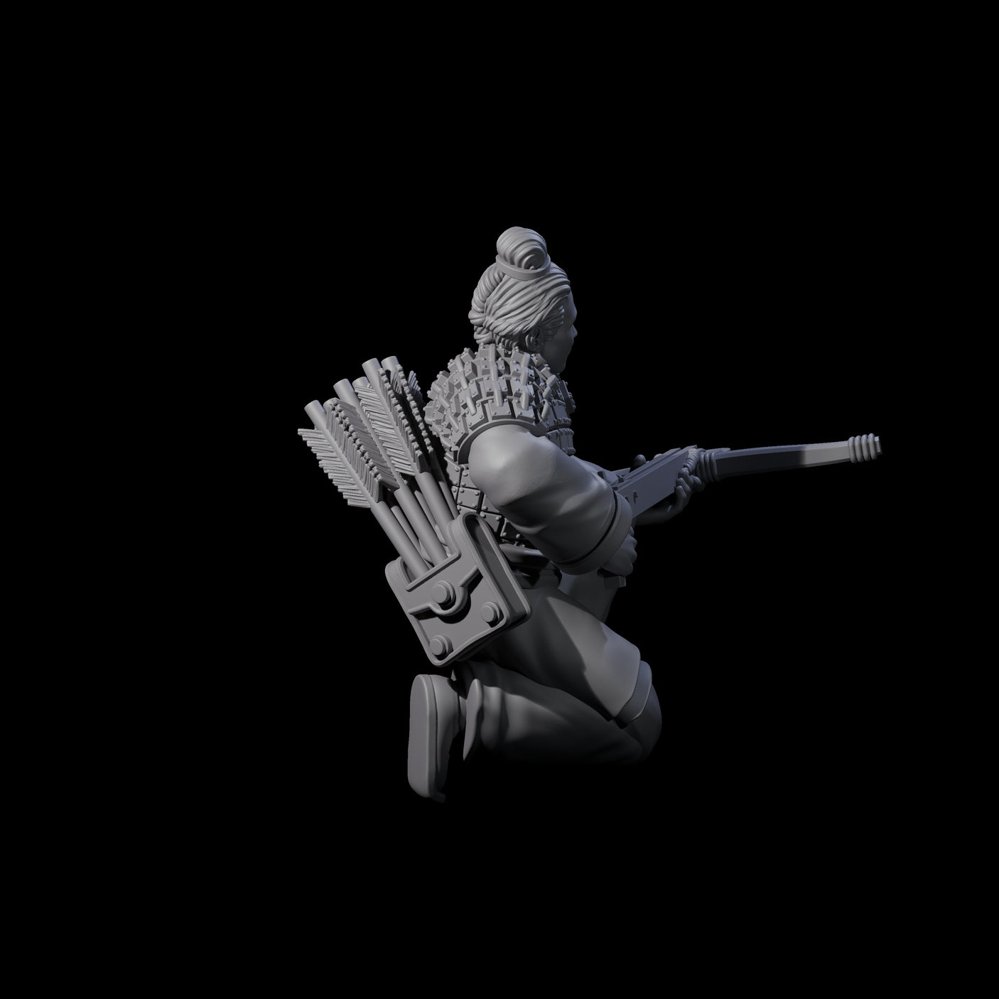 Chinese Terracotta Crossbowman N Miniature for Dungeons and Dragons, Pathfinder or other TTRPGs