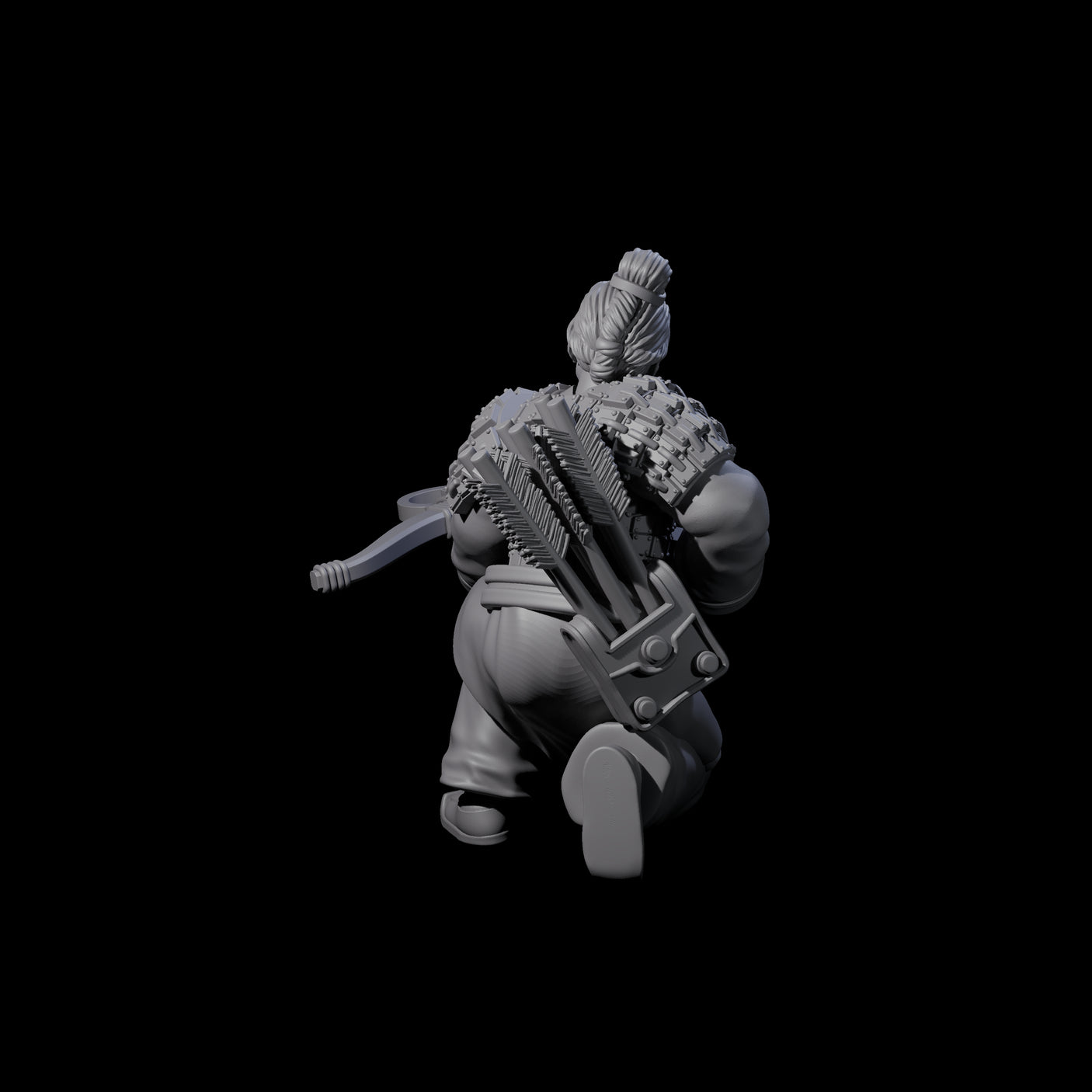 Chinese Terracotta Crossbowman N Miniature for Dungeons and Dragons, Pathfinder or other TTRPGs