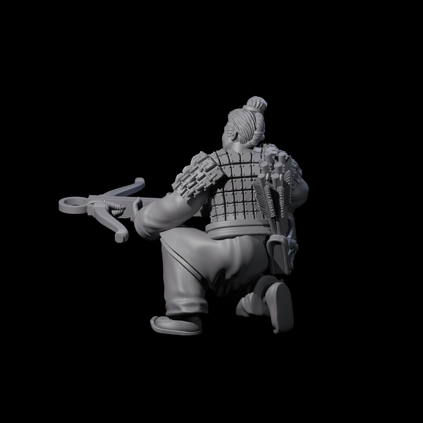 Chinese Terracotta Crossbowman N Miniature for Dungeons and Dragons, Pathfinder or other TTRPGs