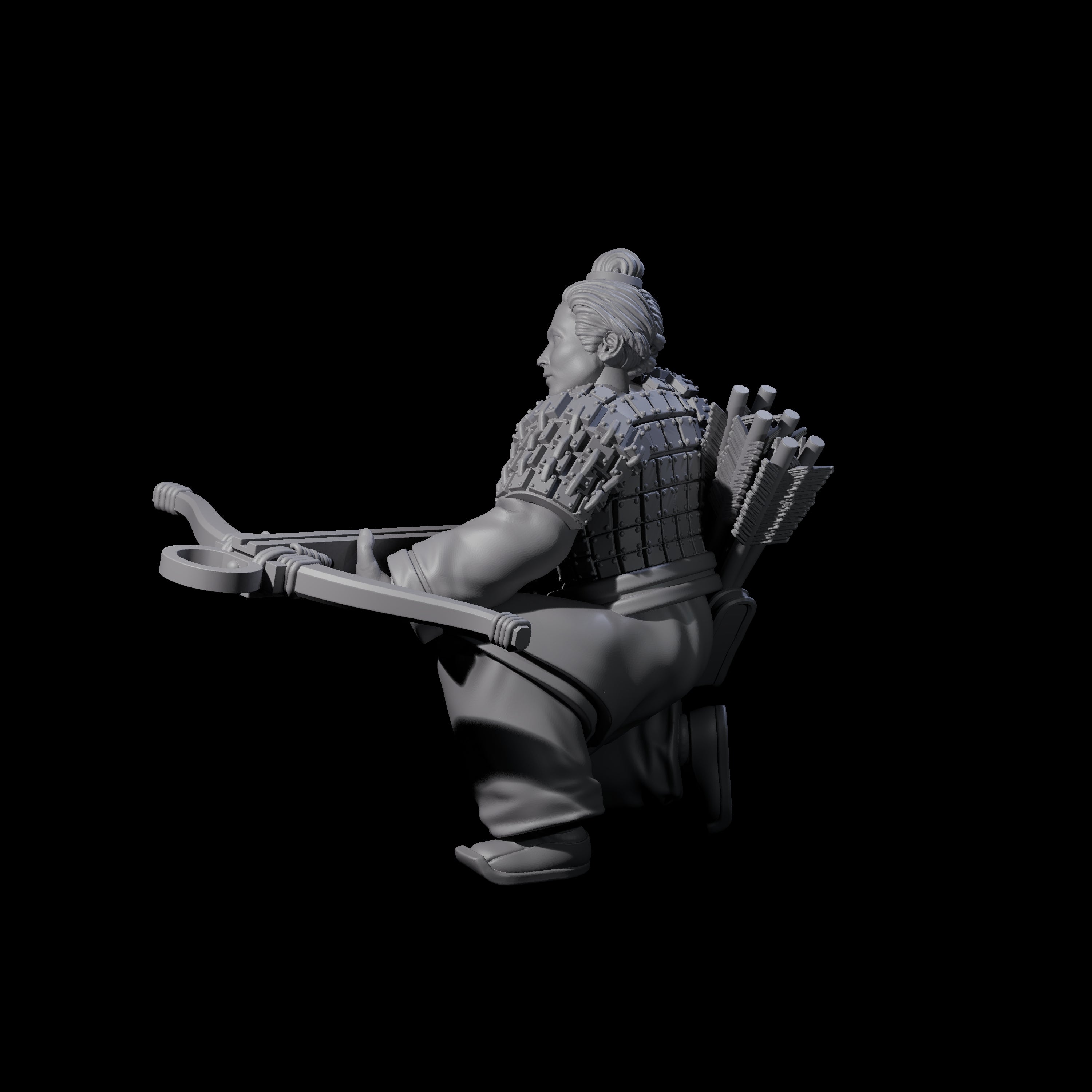 Chinese Terracotta Crossbowman N Miniature for Dungeons and Dragons, Pathfinder or other TTRPGs