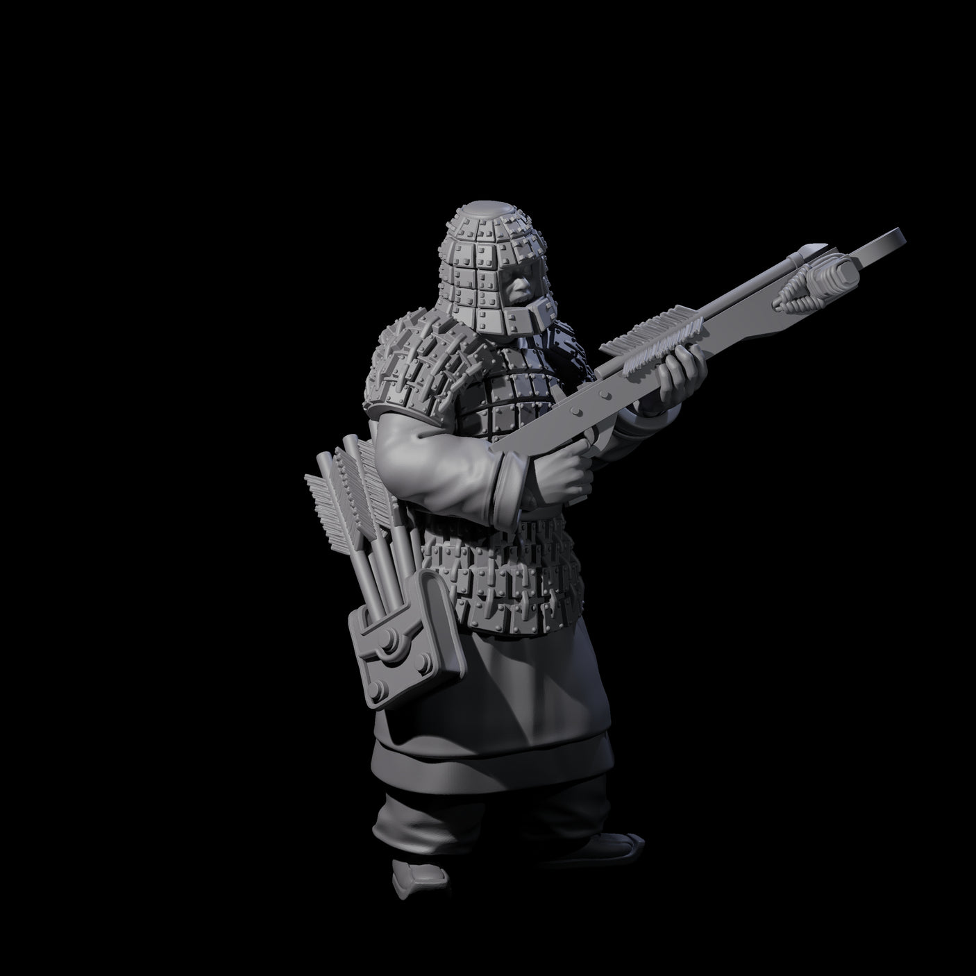 Chinese Terracotta Crossbowmen Miniature for Dungeons and Dragons, Pathfinder or other TTRPGs