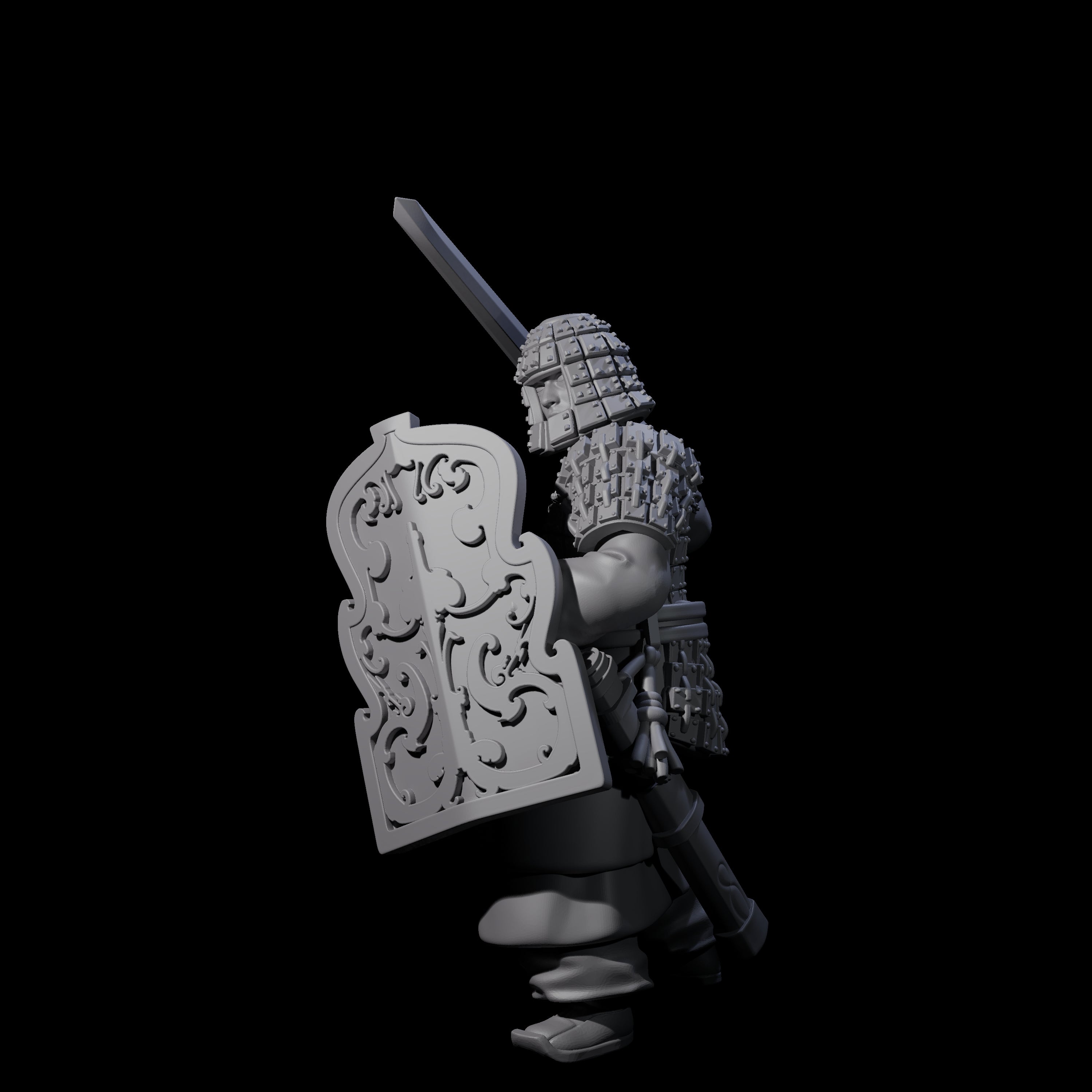 Chinese Terracotta Fierce Terracotta Warrior A Miniature for Dungeons and Dragons, Pathfinder or other TTRPGs