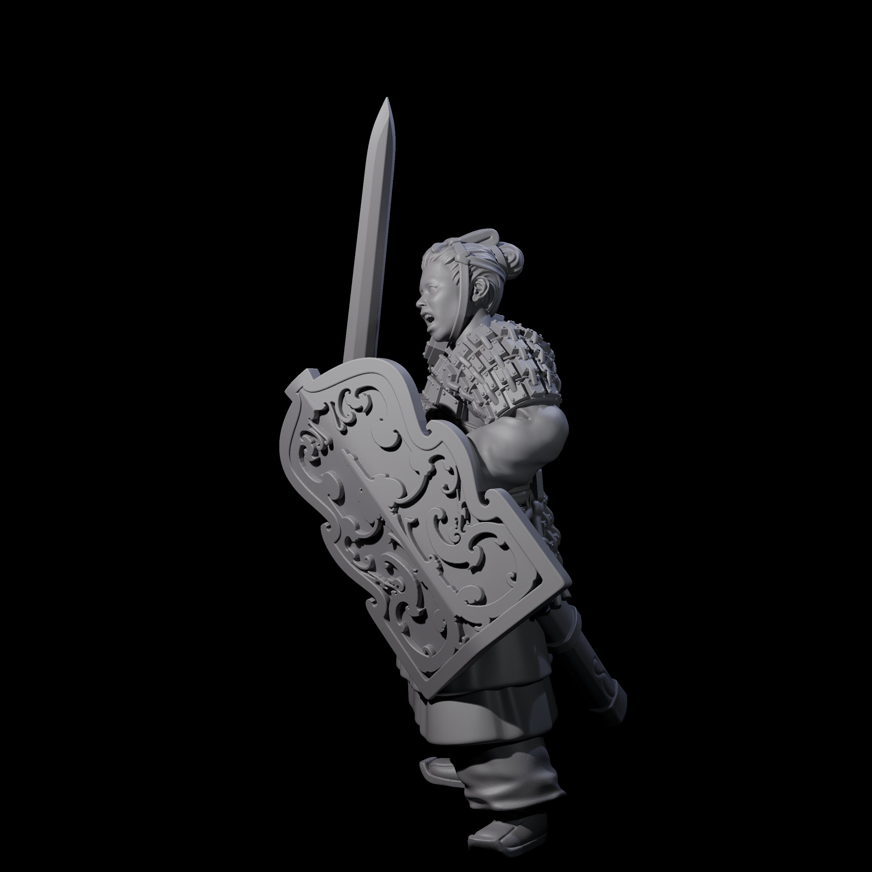 Chinese Terracotta Fierce Terracotta Warrior B Miniature for Dungeons and Dragons, Pathfinder or other TTRPGs