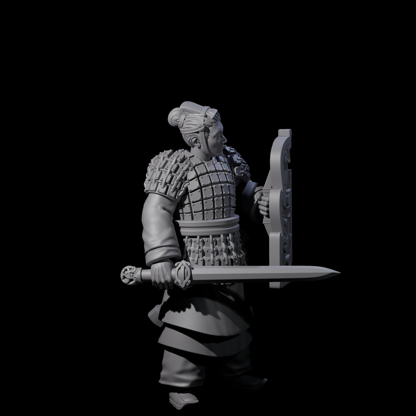 Chinese Terracotta Fierce Terracotta Warrior F Miniature for Dungeons and Dragons, Pathfinder or other TTRPGs