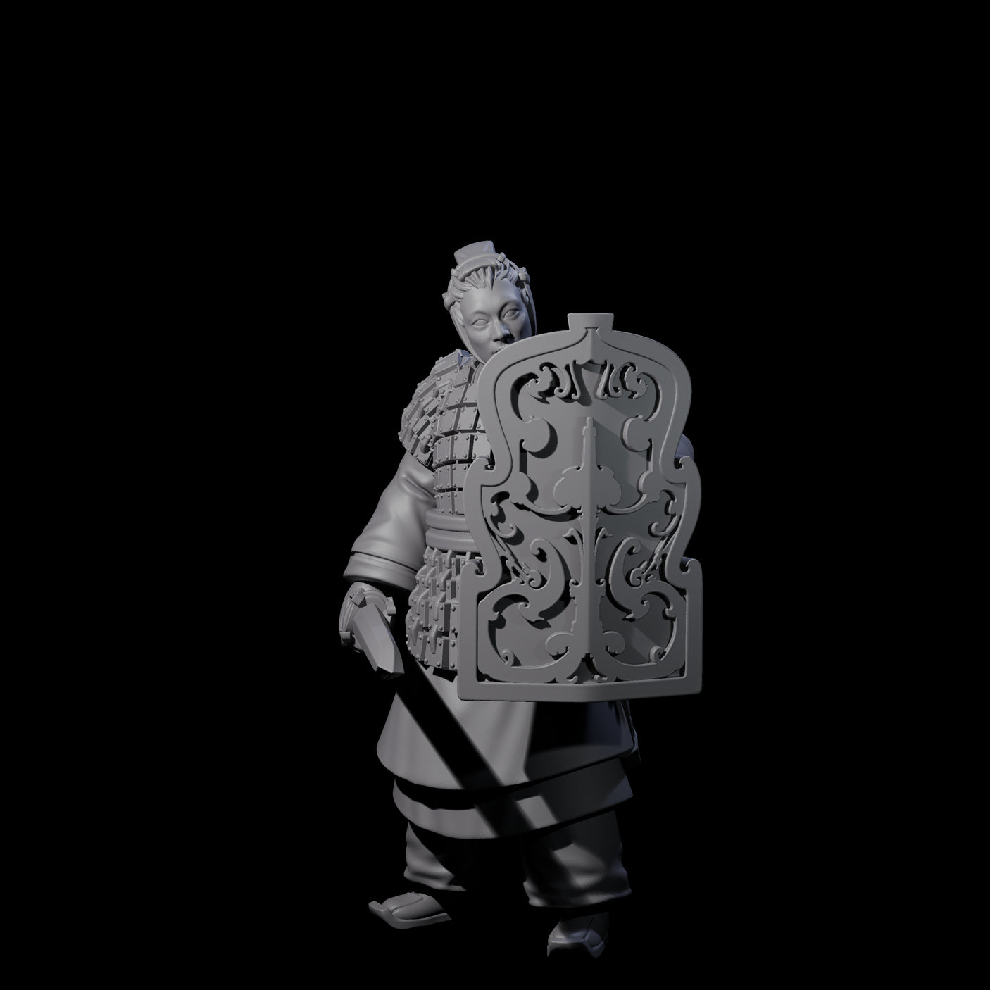 Chinese Terracotta Fierce Terracotta Warrior F Miniature for Dungeons and Dragons, Pathfinder or other TTRPGs
