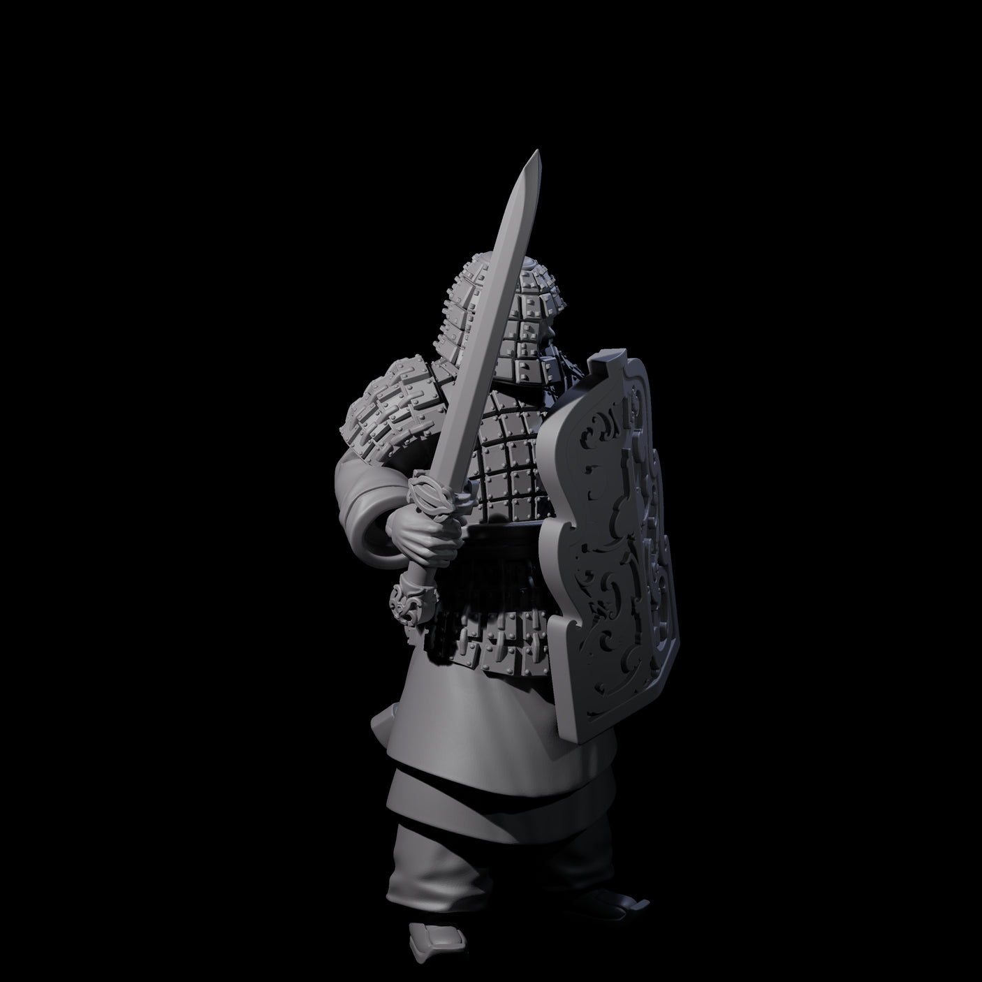 Chinese Terracotta Fierce Terracotta Warrior H Miniature for Dungeons and Dragons, Pathfinder or other TTRPGs