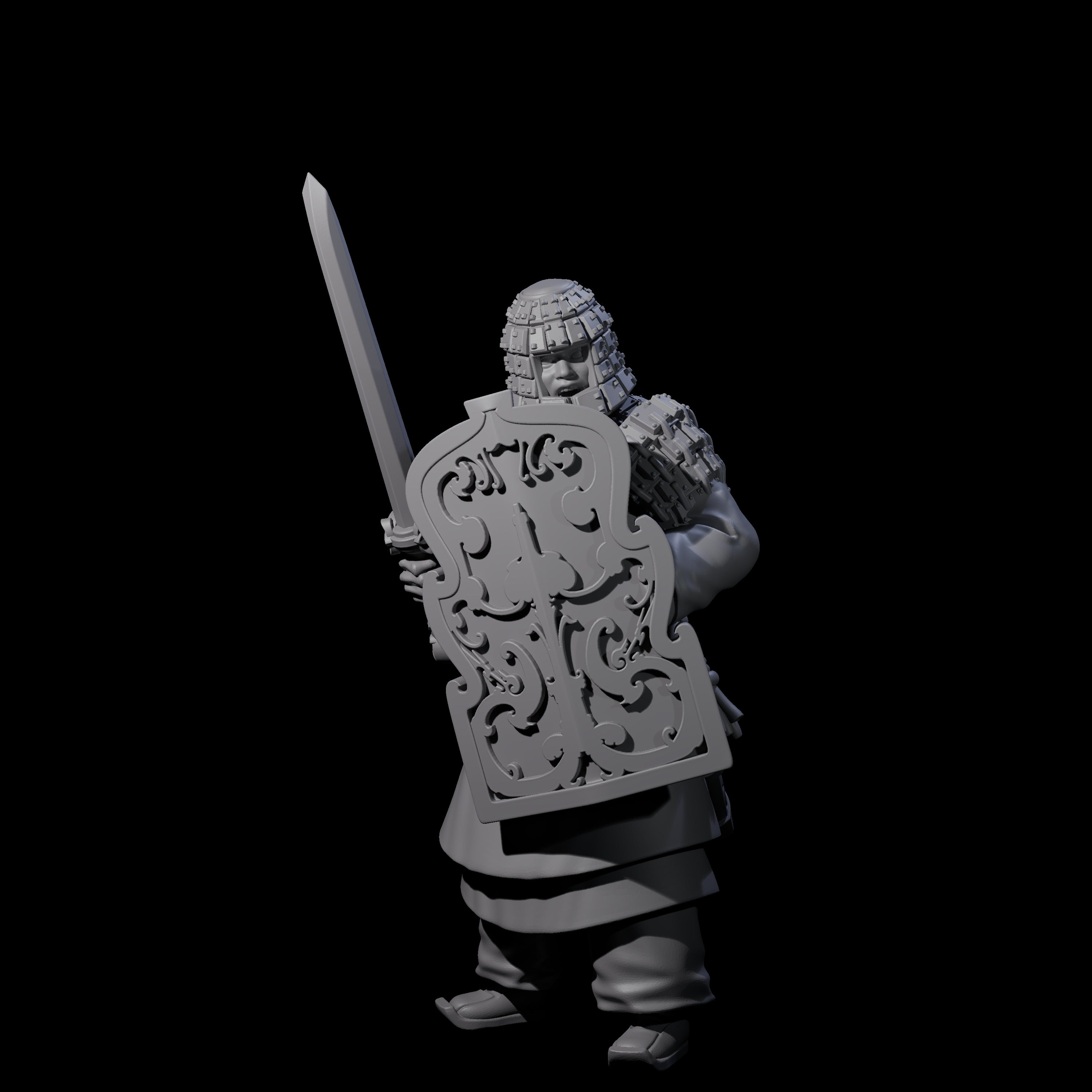 Chinese Terracotta Fierce Terracotta Warrior H Miniature for Dungeons and Dragons, Pathfinder or other TTRPGs