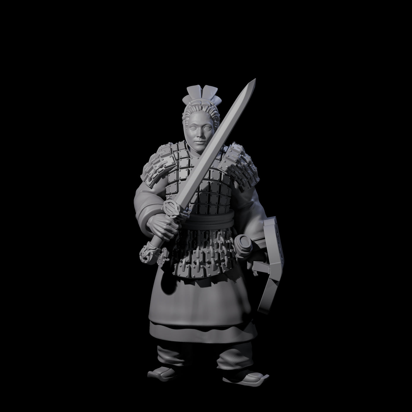 Chinese Terracotta Fierce Terracotta Warrior I Miniature for Dungeons and Dragons, Pathfinder or other TTRPGs