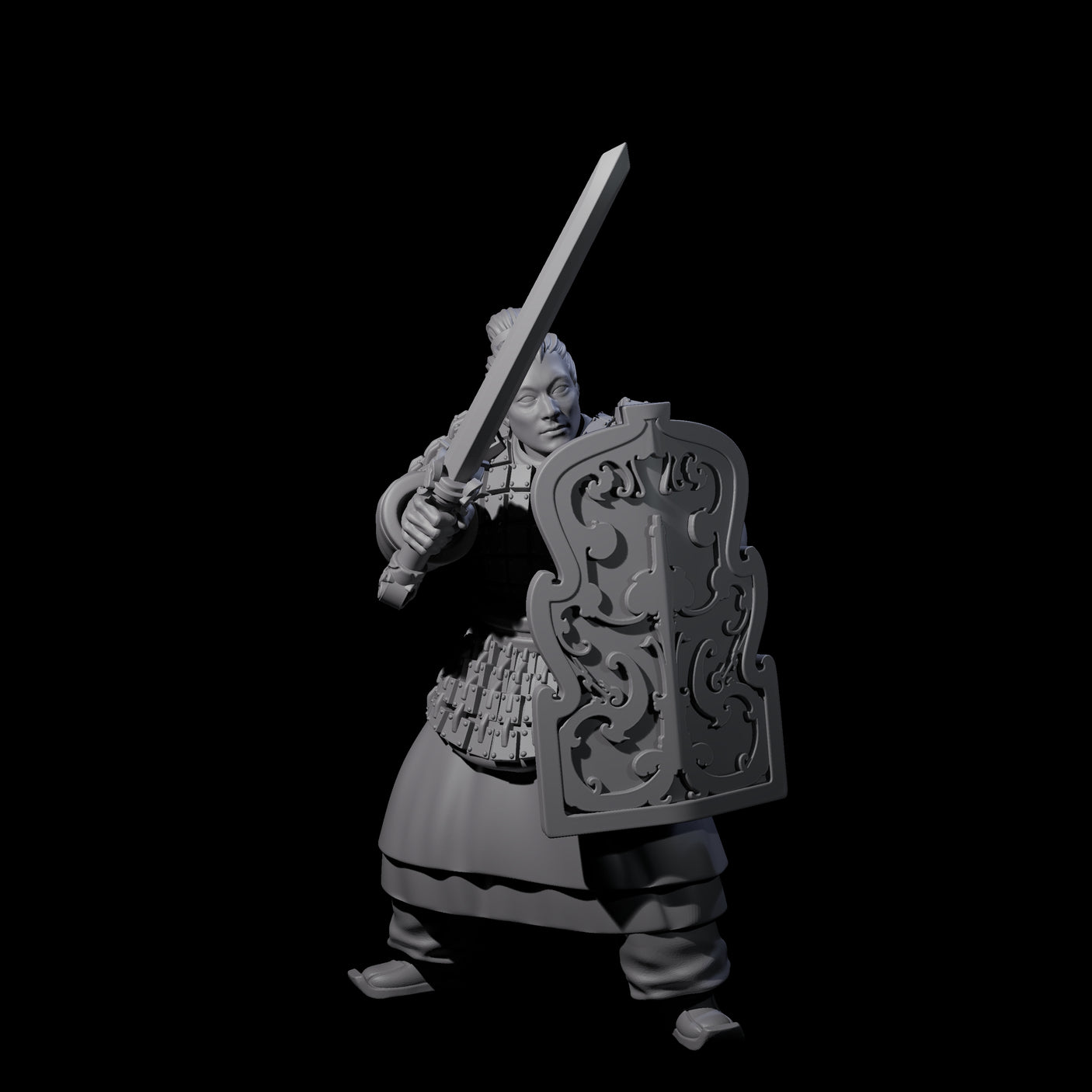 Chinese Terracotta Fierce Terracotta Warriors Miniature for Dungeons and Dragons, Pathfinder or other TTRPGs