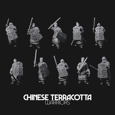 Chinese Terracotta Fierce Terracotta Warriors Miniature for Dungeons and Dragons, Pathfinder or other TTRPGs