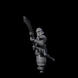 Chinese Terracotta Reaching Polearm Warrior A Miniature for Dungeons and Dragons, Pathfinder or other TTRPGs
