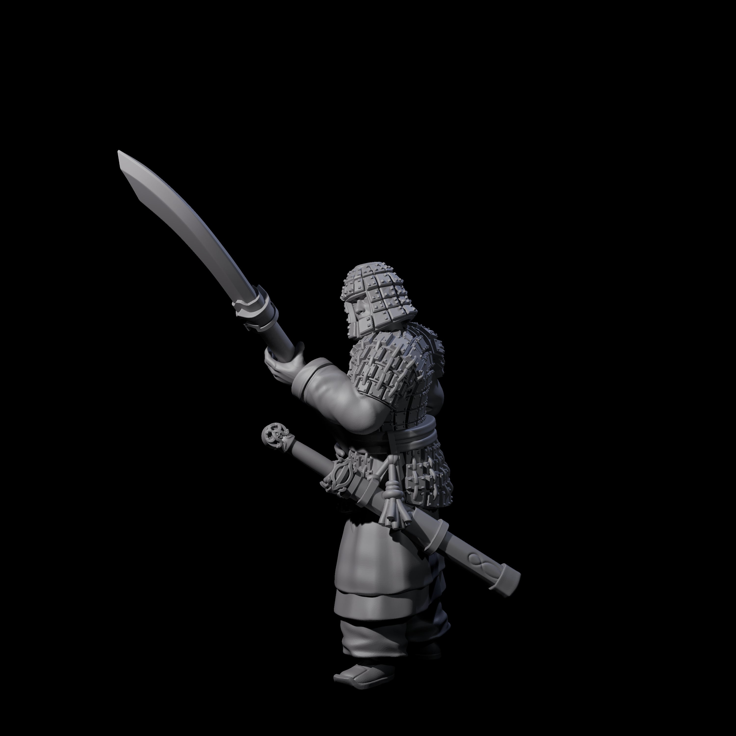Chinese Terracotta Reaching Polearm Warrior A Miniature for Dungeons and Dragons, Pathfinder or other TTRPGs