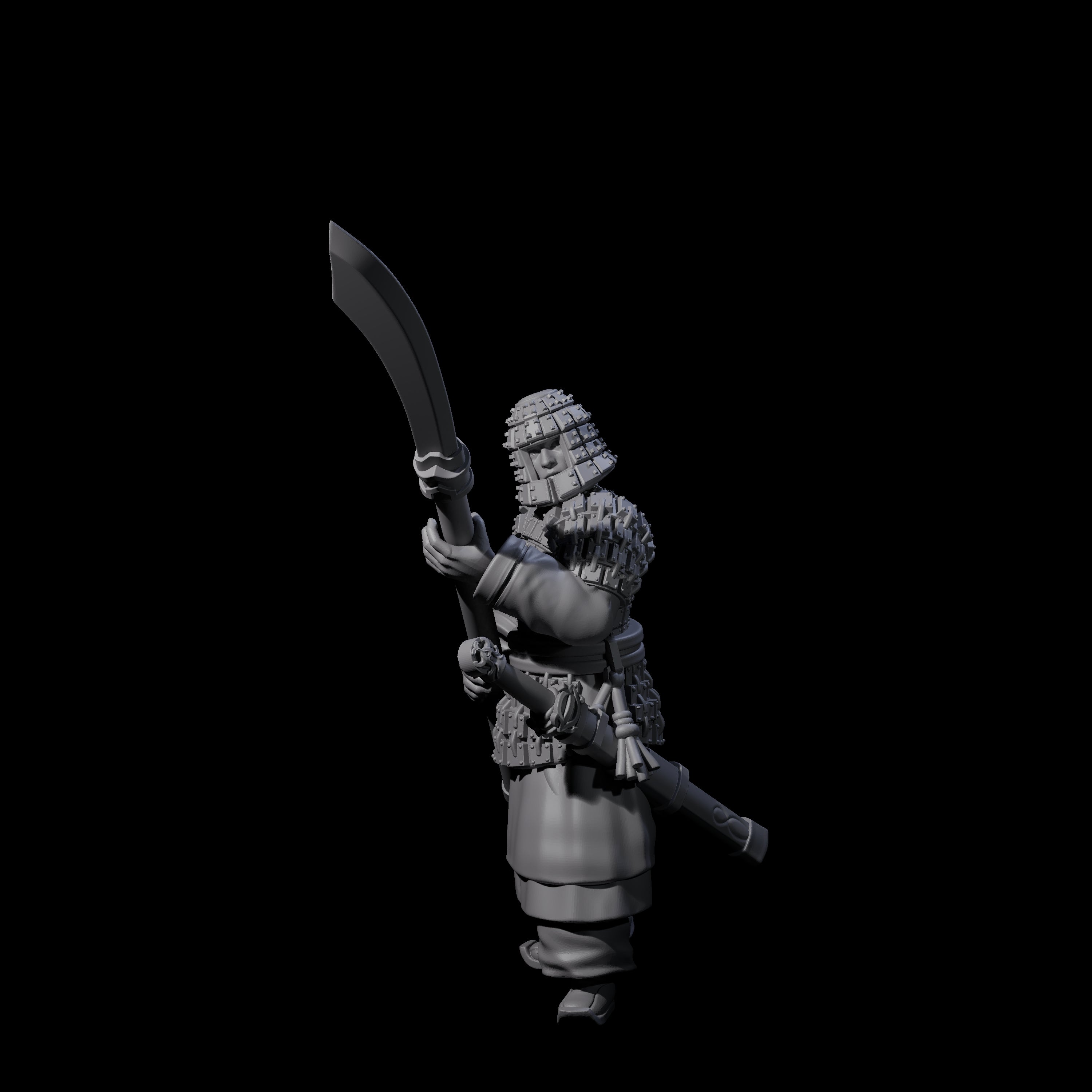 Chinese Terracotta Reaching Polearm Warrior A Miniature for Dungeons and Dragons, Pathfinder or other TTRPGs