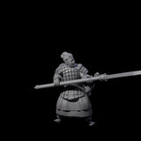 Chinese Terracotta Reaching Polearm Warrior B Miniature for Dungeons and Dragons, Pathfinder or other TTRPGs