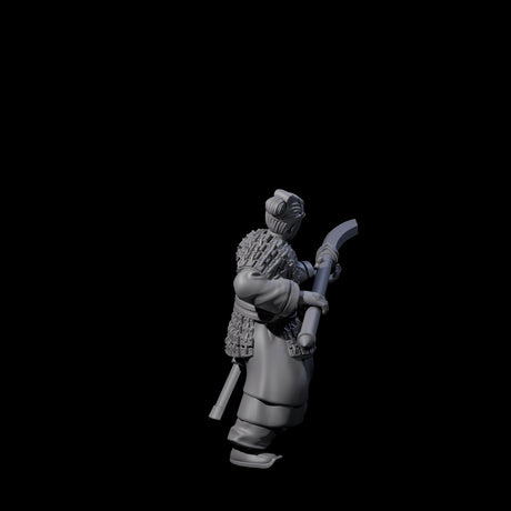Chinese Terracotta Reaching Polearm Warrior B Miniature for Dungeons and Dragons, Pathfinder or other TTRPGs