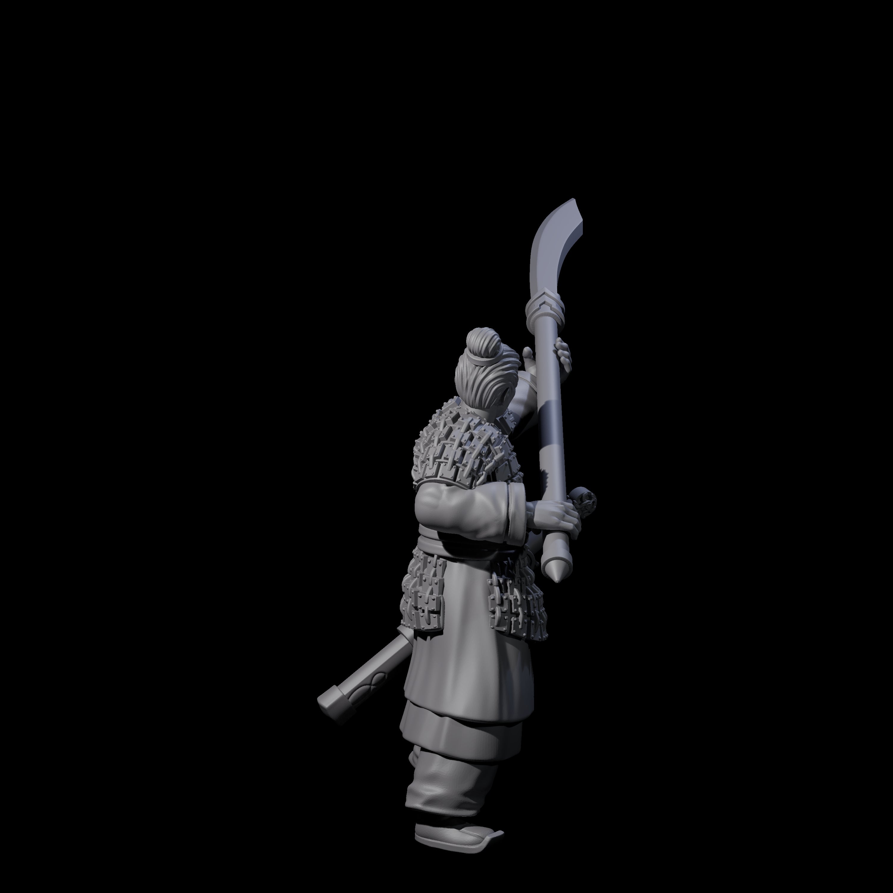 Chinese Terracotta Reaching Polearm Warrior E Miniature for Dungeons and Dragons, Pathfinder or other TTRPGs